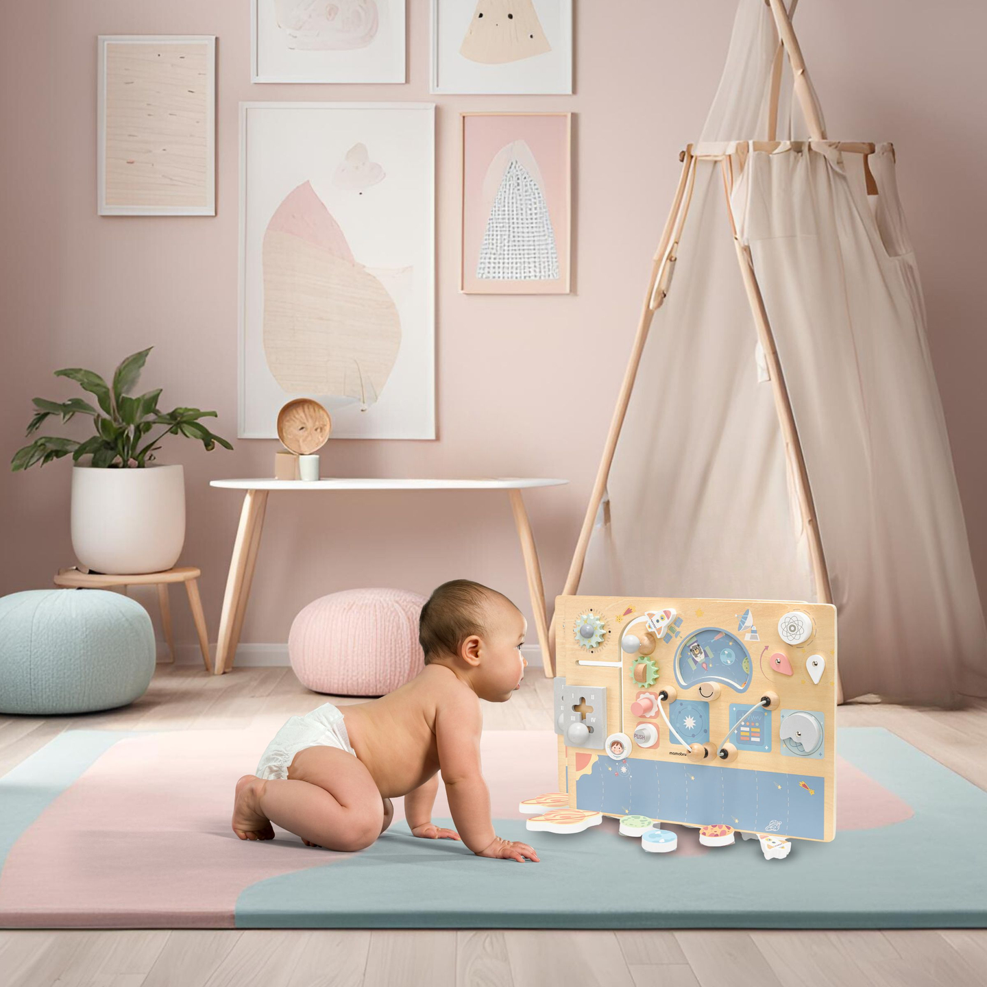 Drevená manipulačná tabuľa - Cosmos