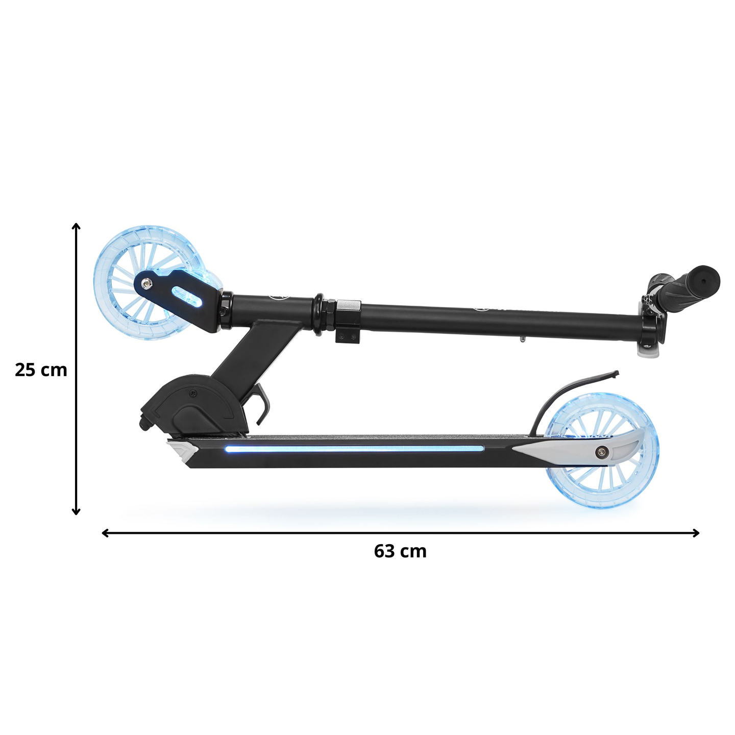 Dvojkolesová kolobežka so skladacím LED svetlom - HyperMotion Ice Flash