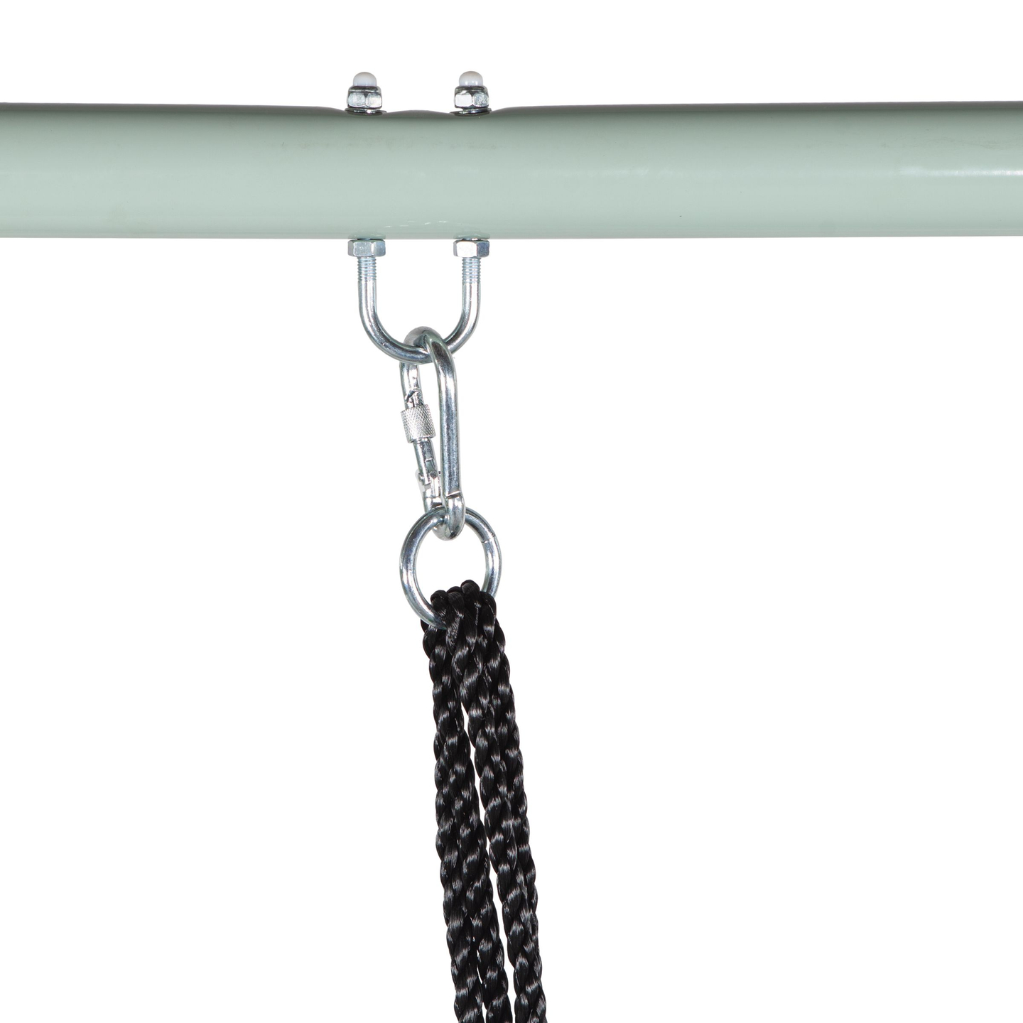 Záhradná hojdačka typu bocianie hniezdo s rámom a lanami