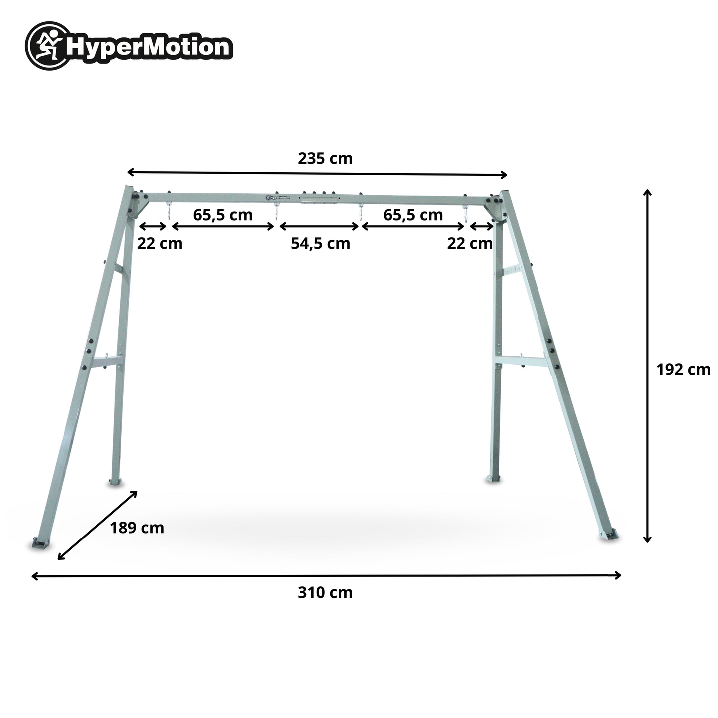 Oceľový rám pre záhradnú hojdačku alebo hojdaciu sieť