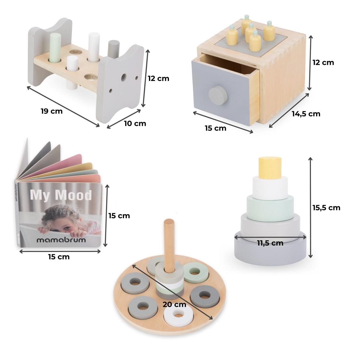 Montessori vzdelávací box pre malé deti - 6 hračiek