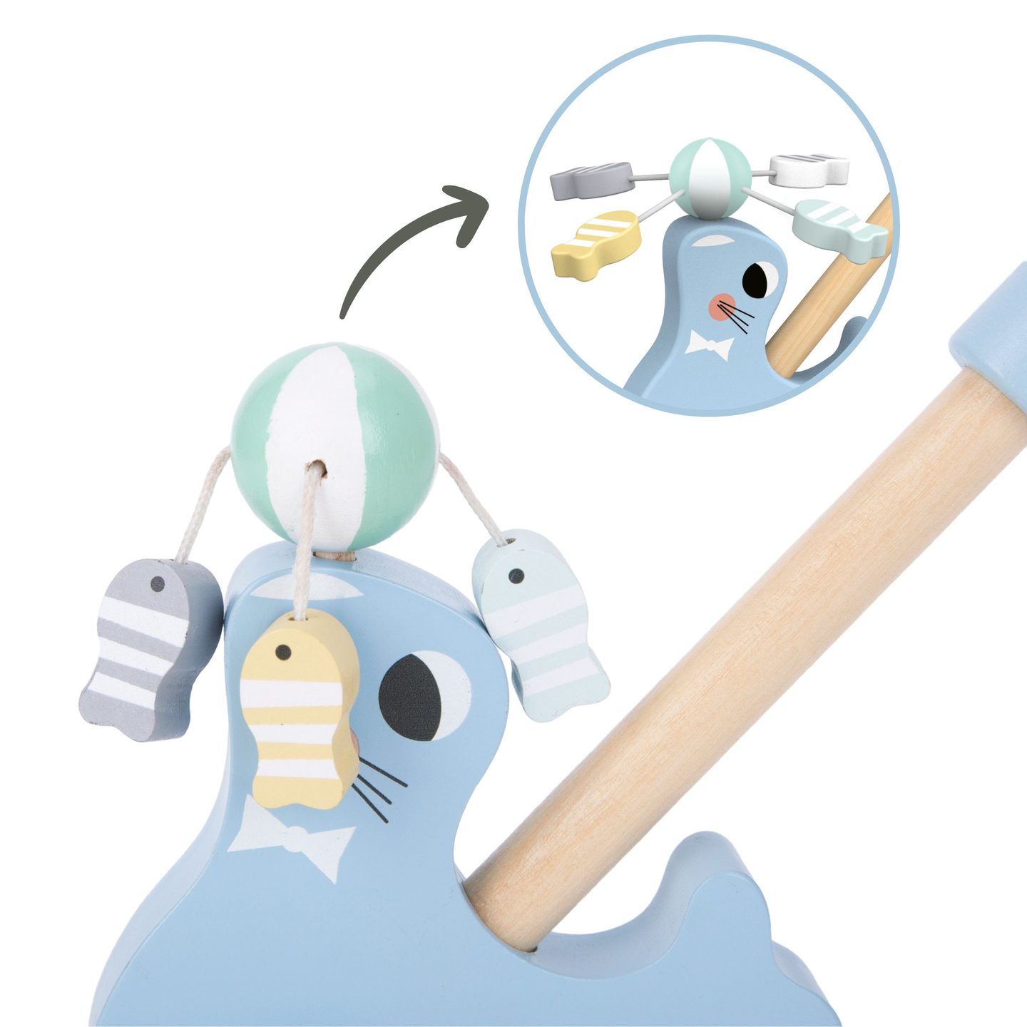 Drevené tesnenie s tyčinkou - zatláčadlom