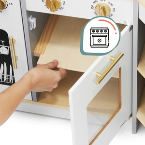 Drevená interaktívna kuchyňa XXXL s LED osvetlením, digestorom a príslušenstvom