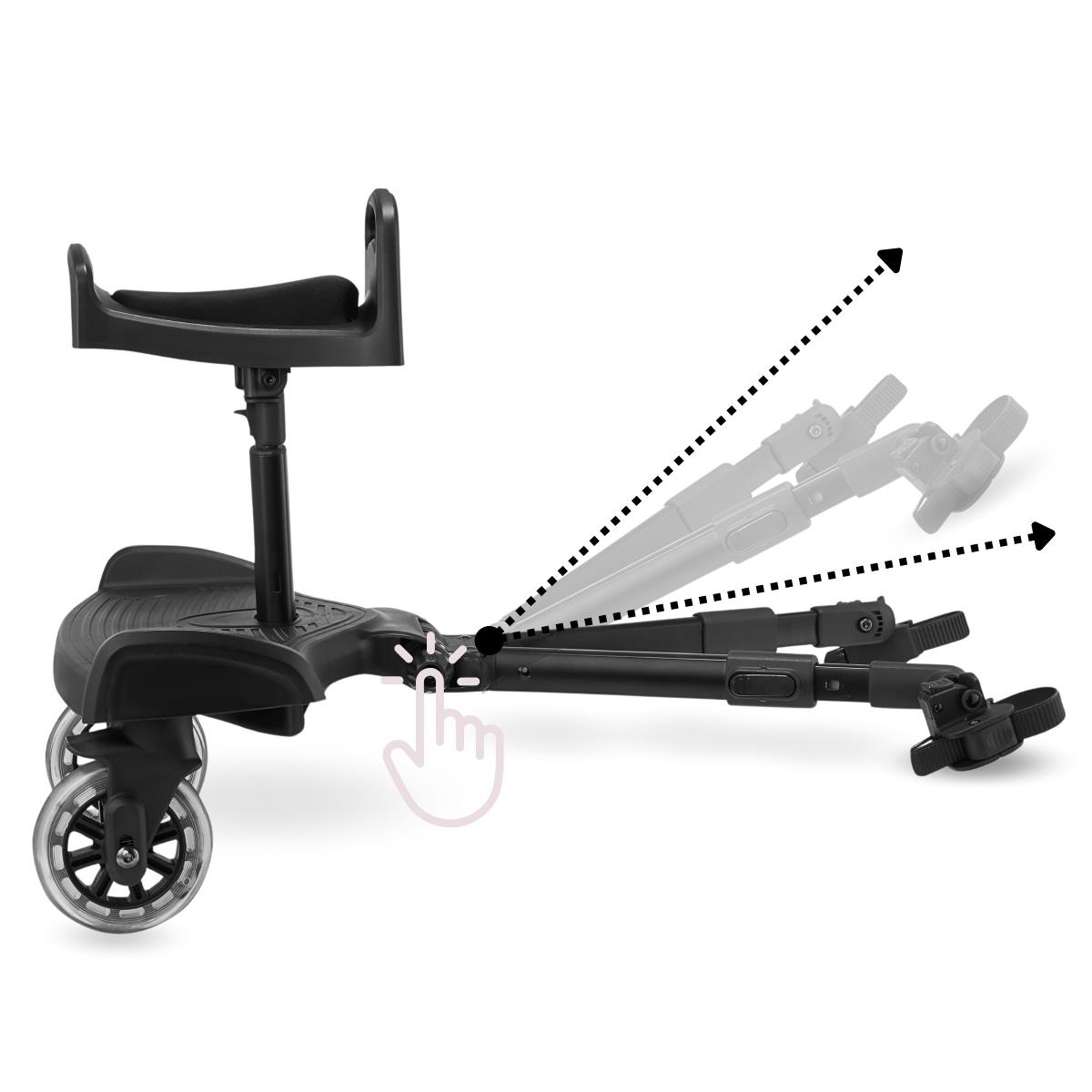 Nadstavec na kočík s nastaviteľným sedadlom a univerzálnym systémom upevnenia - Moby-System BUGGY2GO