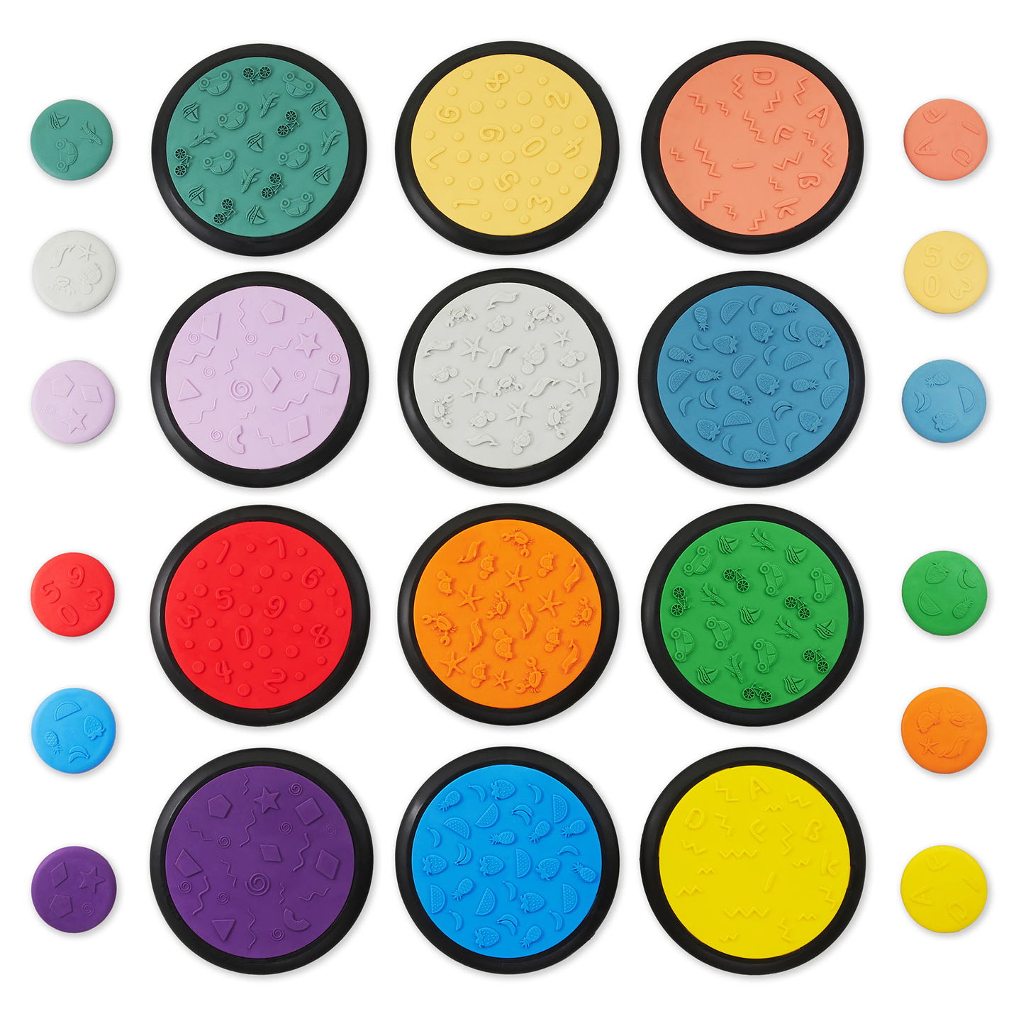 Farebné senzorické disky pre deti - 24 kusov