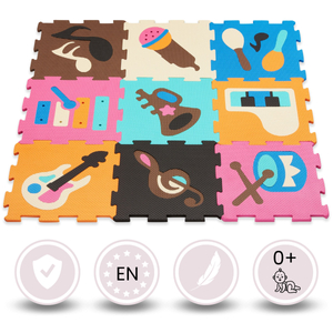 Vzdelávacia penová podložka na puzzle 90 x 90 x 1 cm - EVA pena - dizajn: nástroje