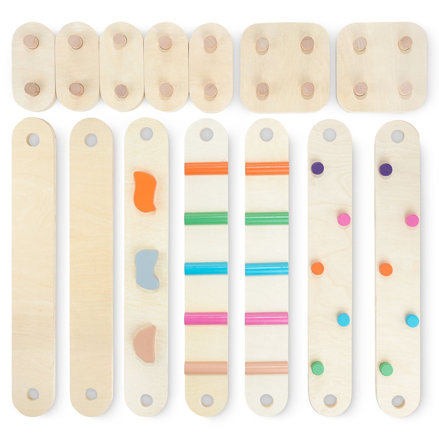 Drevená balančná dráha - zmyslová dráha - 14 prvkov