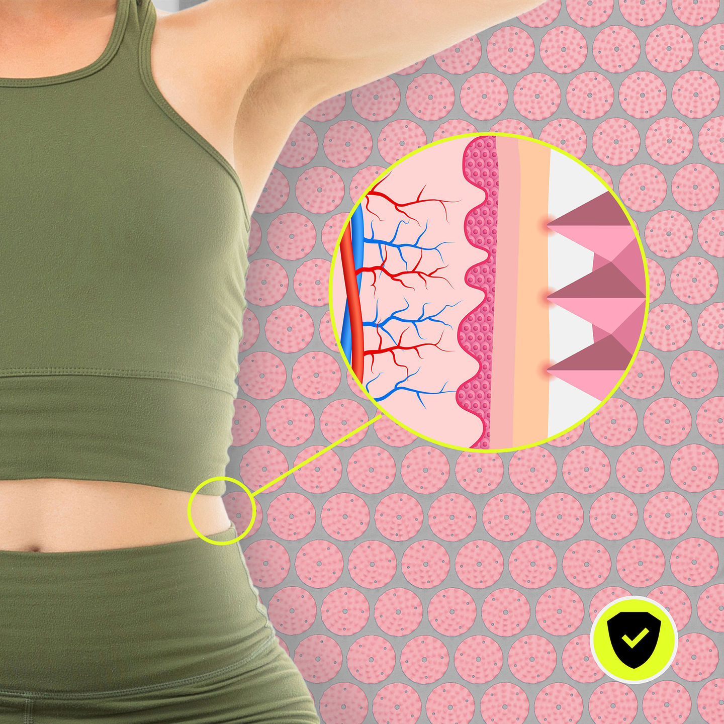 EKO ľanová akupresúrna podložka s kokosovým vláknom a pohánkovým vankúšom – 68 cm HyperMotion sivá a ružová