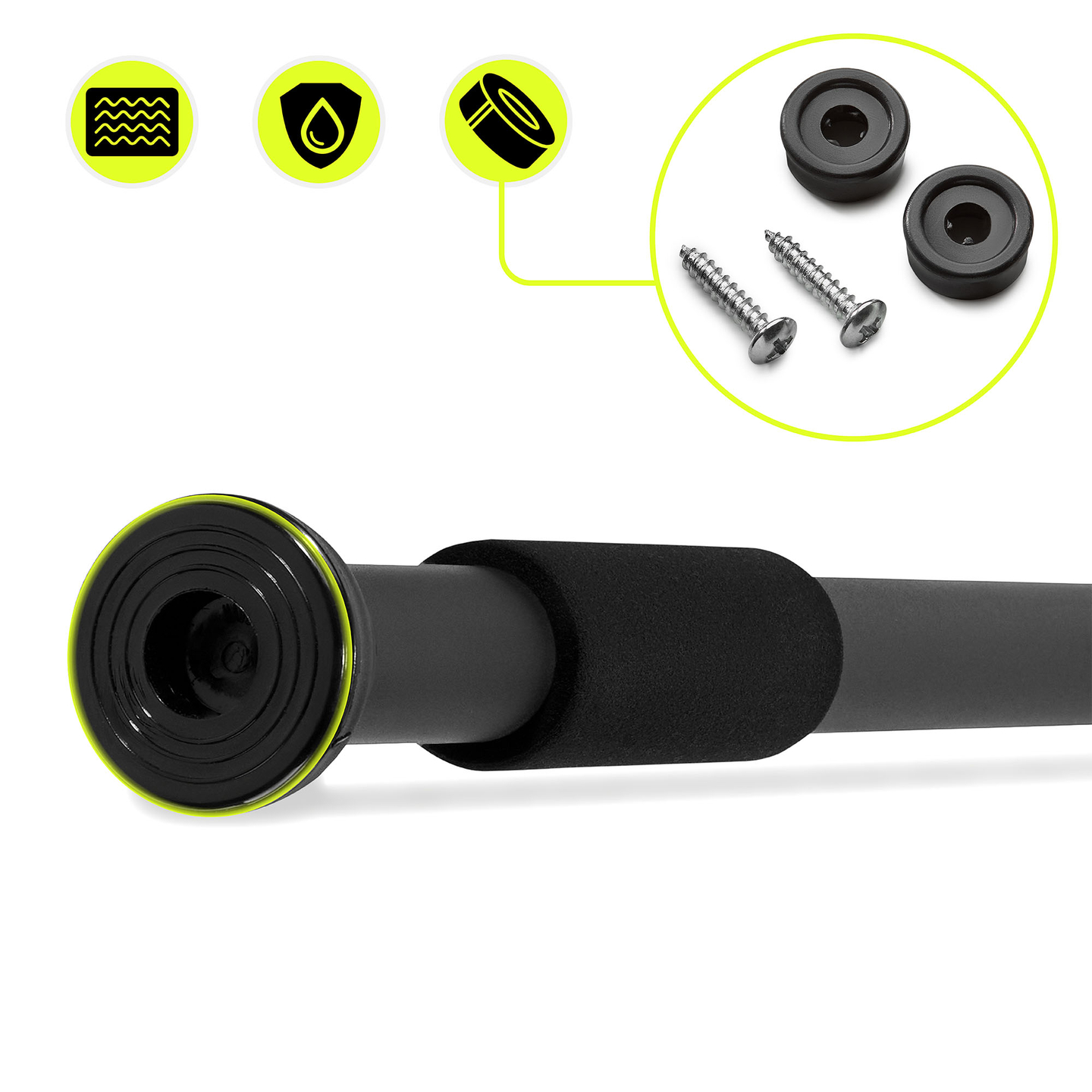 Nastaviteľná hrazda HyperMotion 80-130 cm, 150 kg, čierna