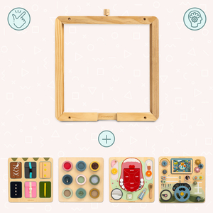 Drevený nástenný rám - na upevnenie vzdelávacích tabúľ Mamabrum