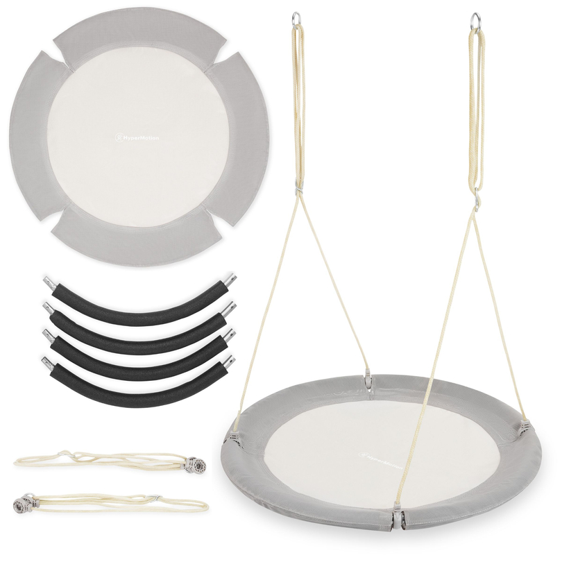 Hojdačka HyperMotion Bocianie hniezdo - priemer 100 cm, sivá farba