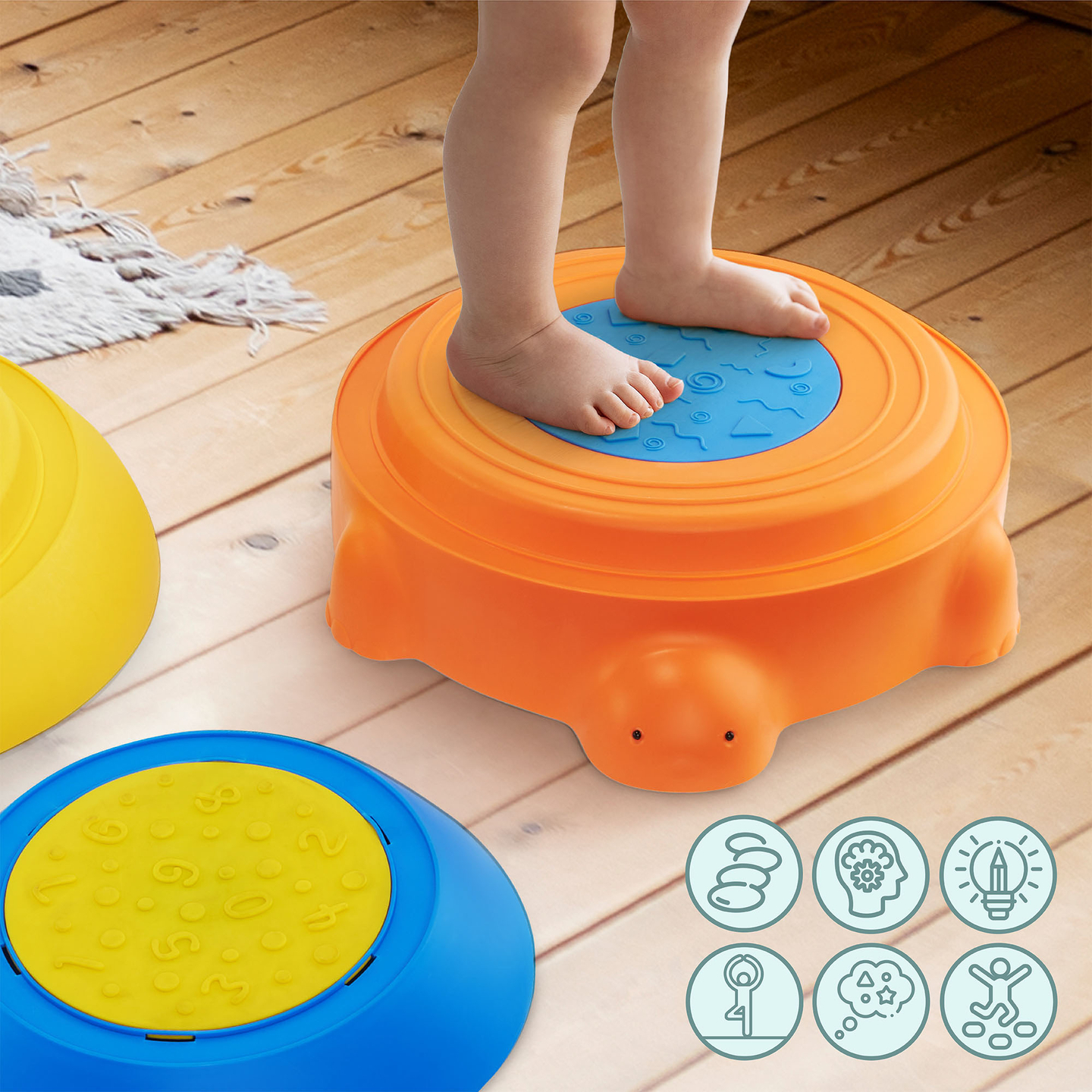 Zmyslový chodník pre deti - Farebná korytnačka