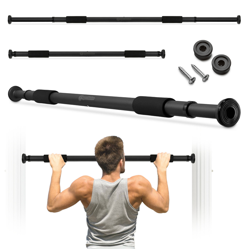 Nastaviteľná hrazda HyperMotion 80-130 cm, 150 kg, čierna