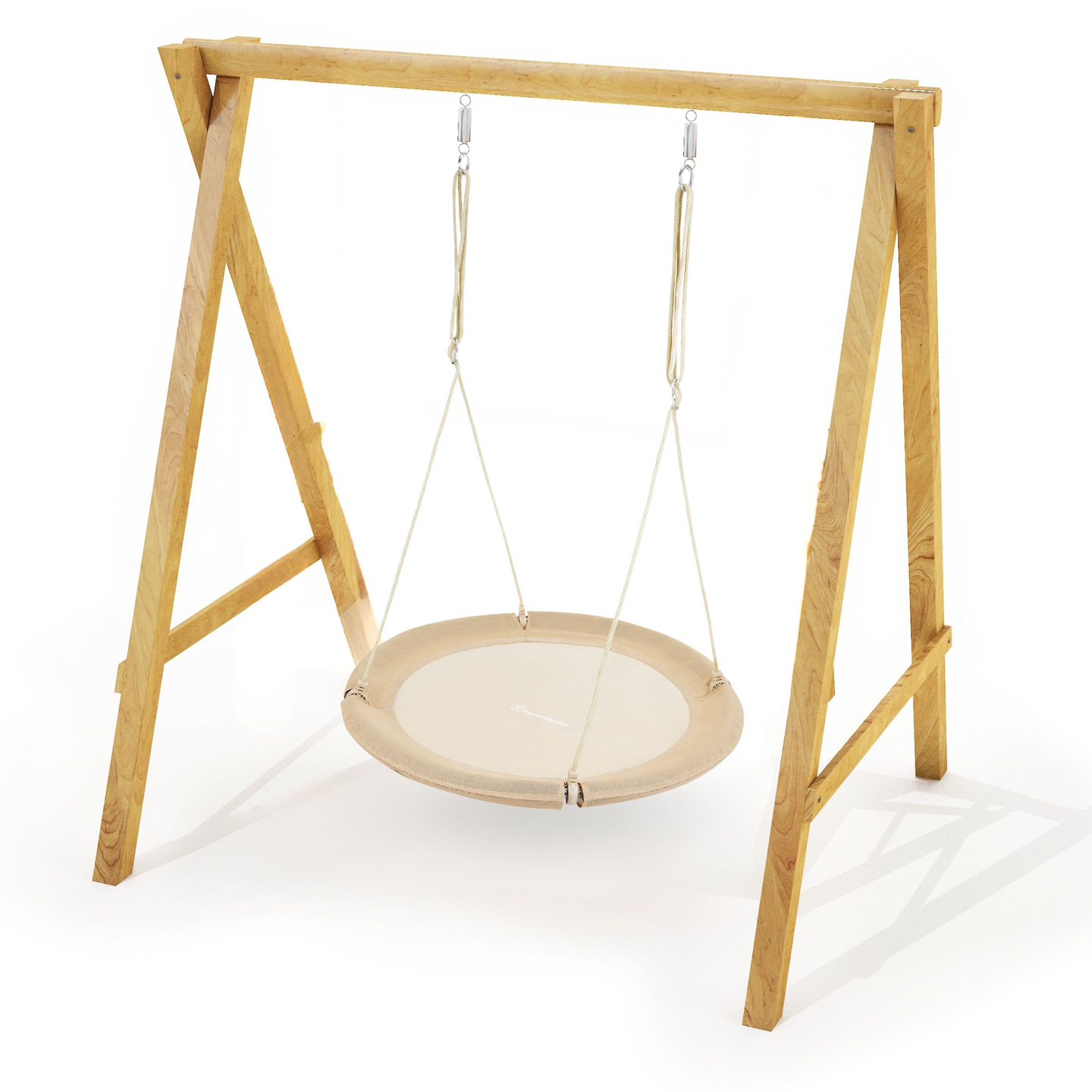 Hojdačka HyperMotion Bocianie hniezdo - priemer 100 cm, béžová farba