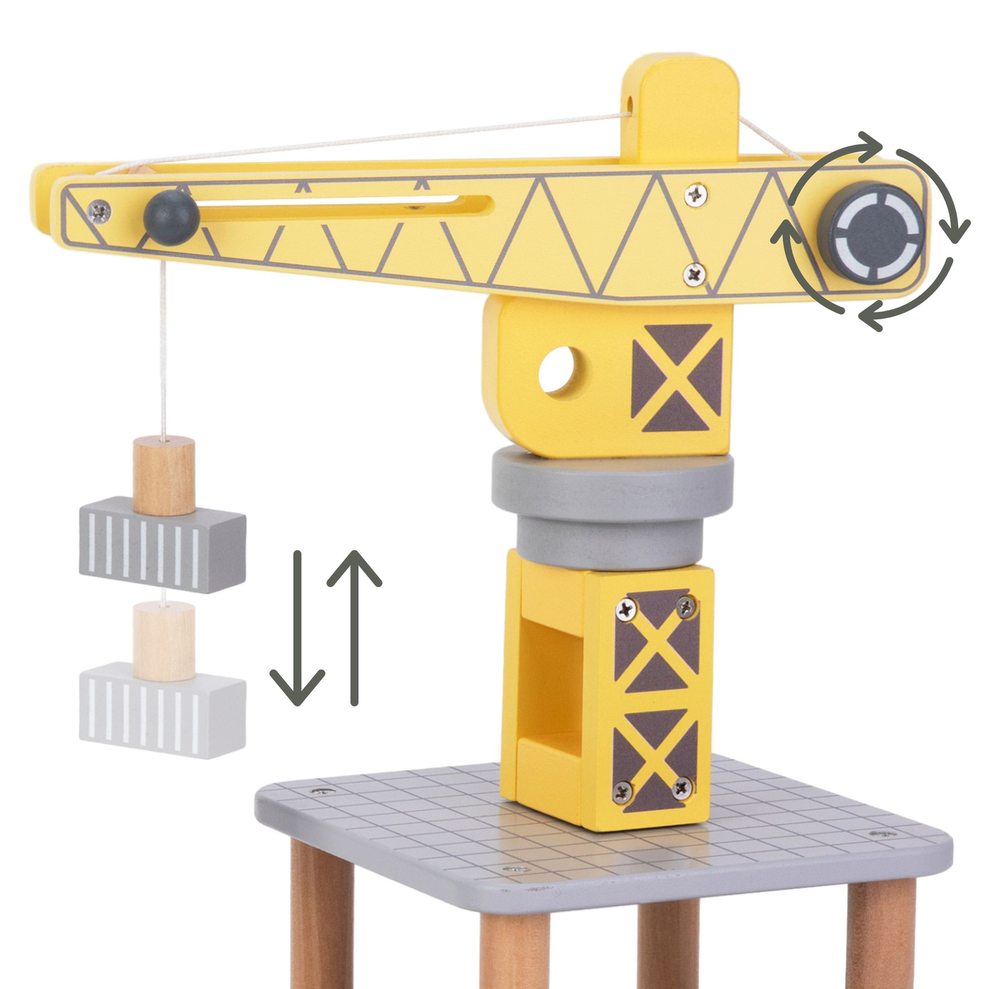 Mobilný prístavný žeriav s magnetickým navijakom a príslušenstvom - drevená súprava