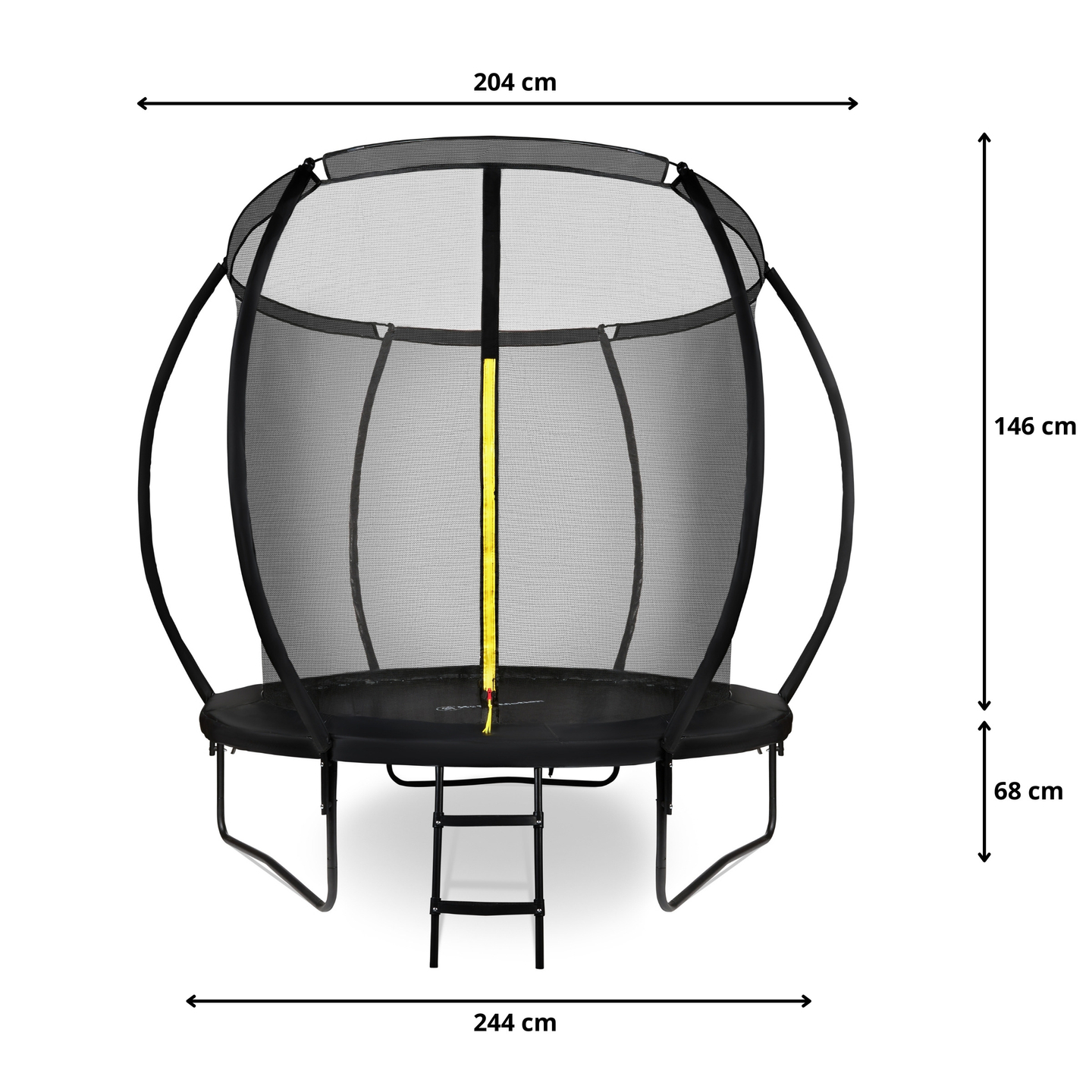Detská záhradná trampolína HyperMotion - 244 cm 8FT - s rebríkom a vnútornou sieťou - pre dom a záhradu