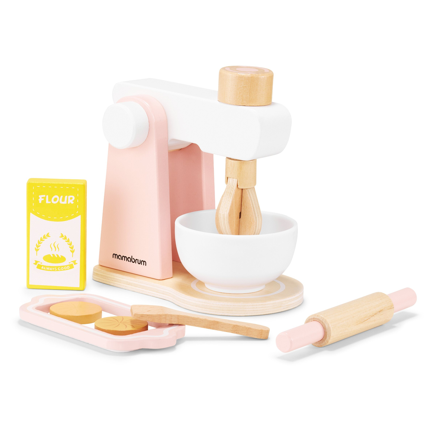 Drevená miešačka na cesto s príslušenstvom, pre deti