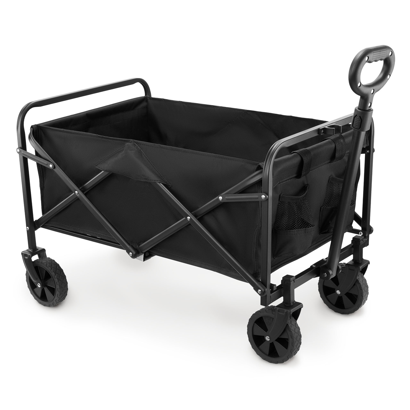 Skladací plážový vozík HyperMotion - čierny, 80 kg