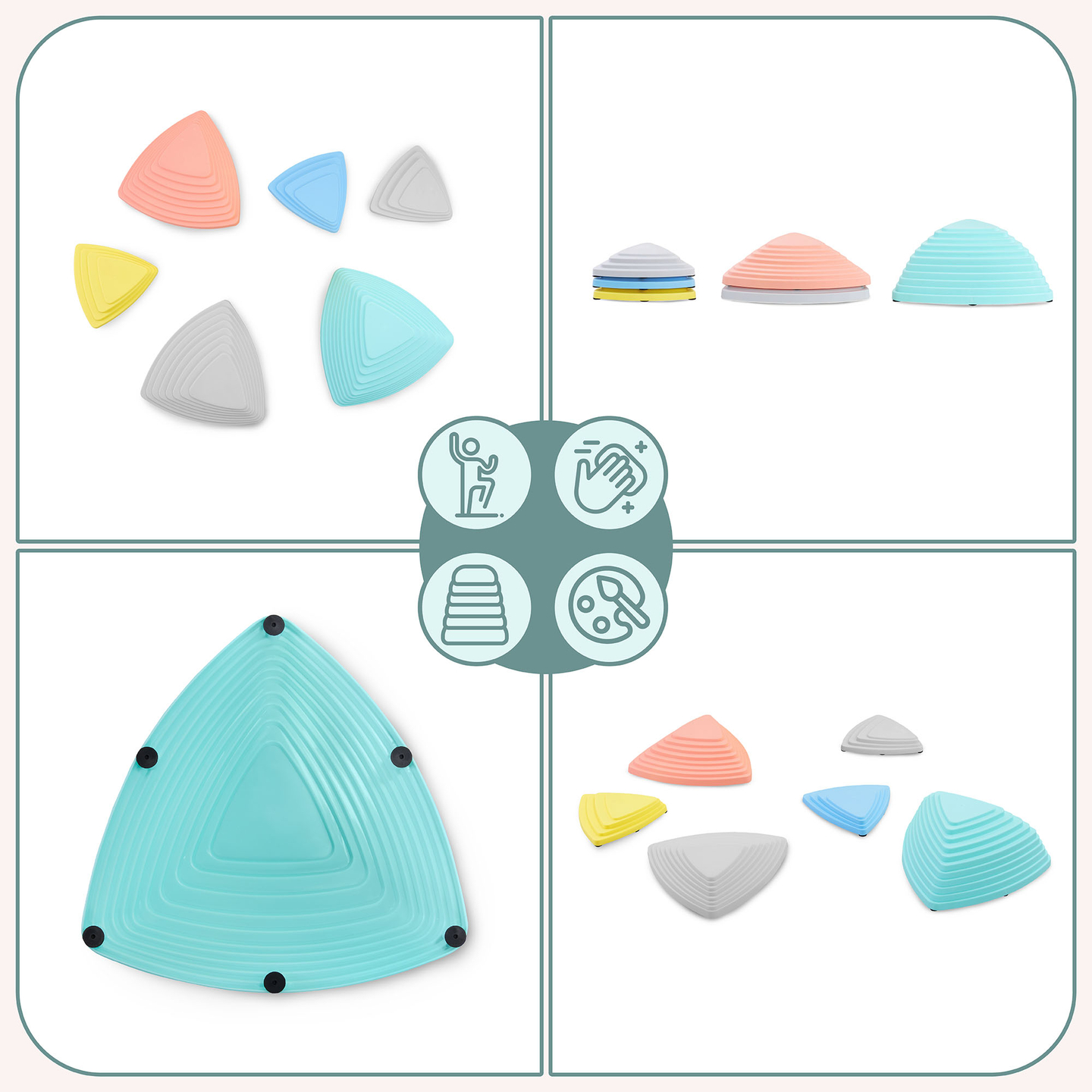 Farebné balančné kamene - 6 kusov