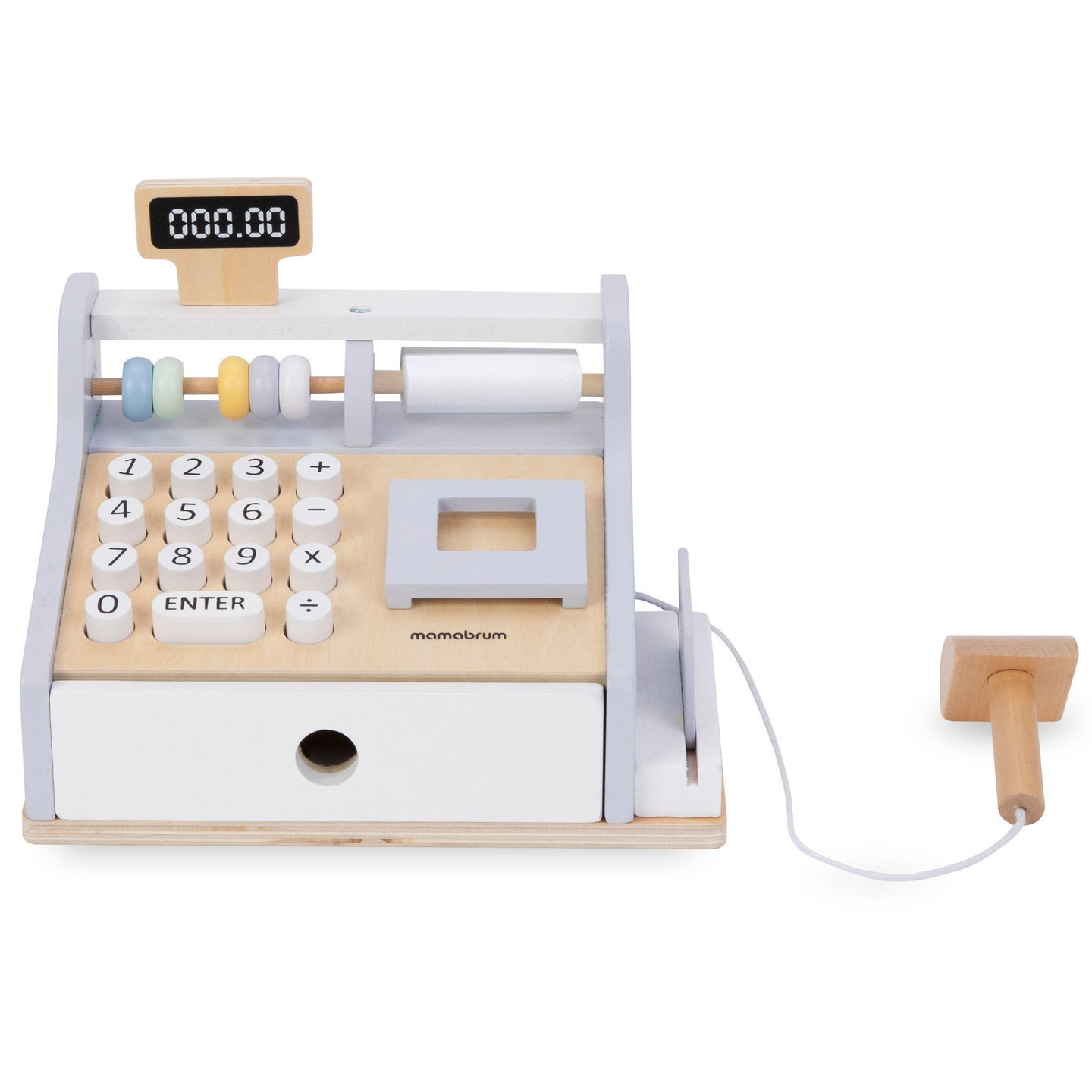 Drevená pokladňa s príslušenstvom