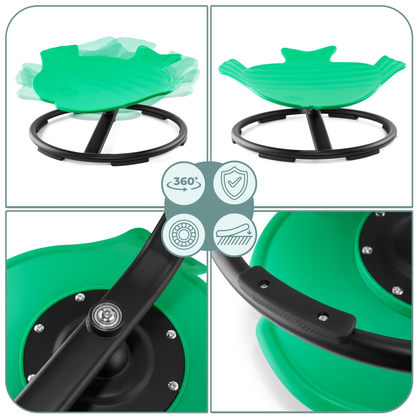 Mini detský kolotoč Ryba - zelená farba