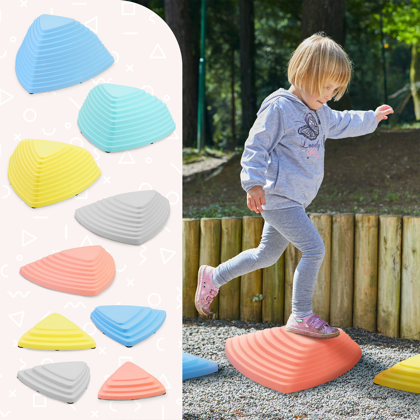 Farebné balančné kamene - 9 kusov