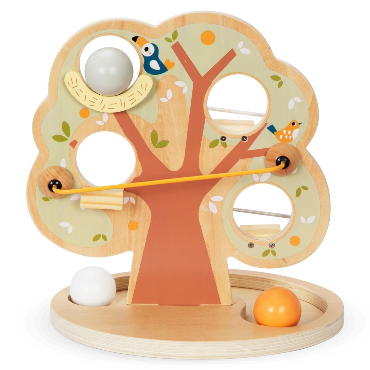 Drevená guľôčková šmýkačka - Zelený strom