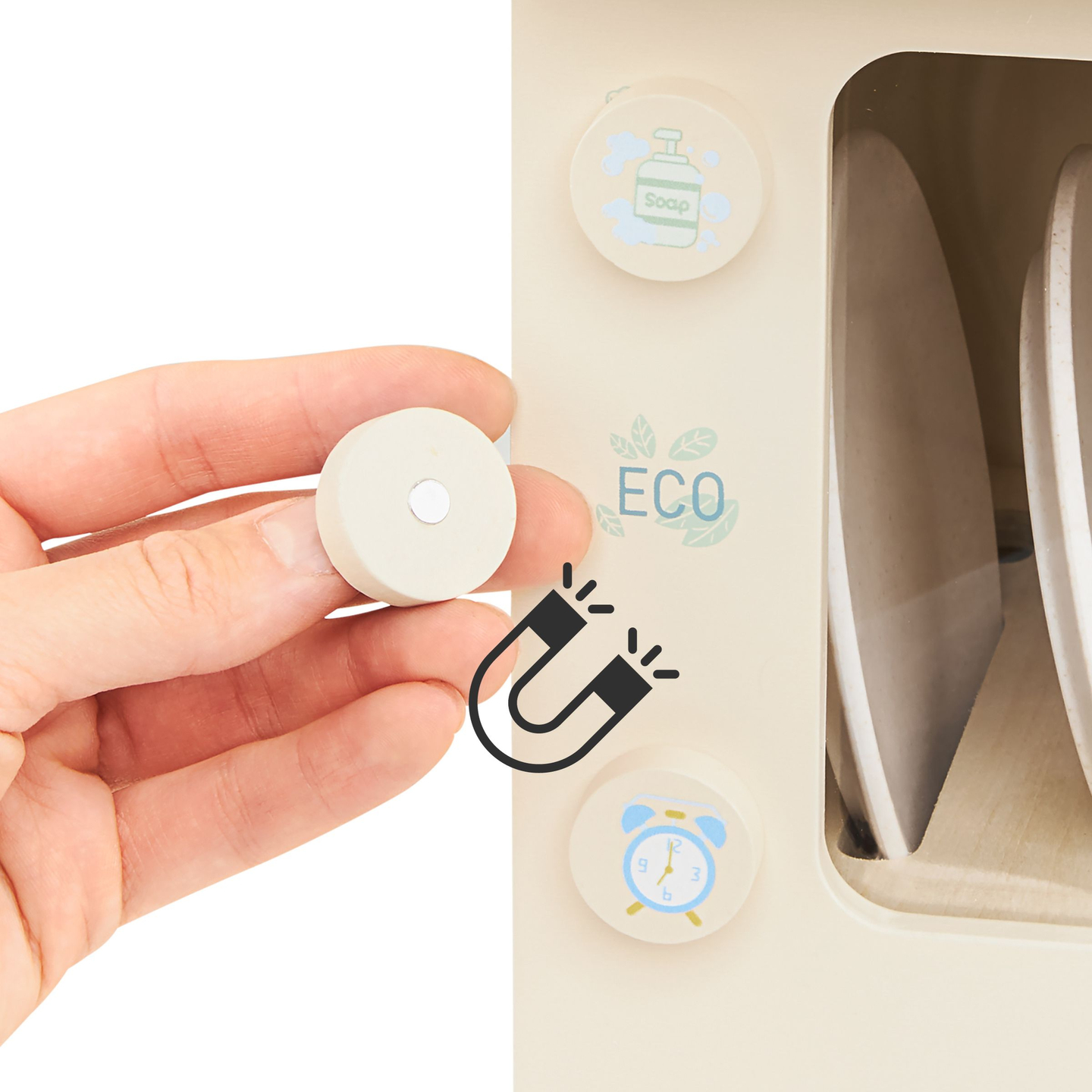 Drevená umývačka riadu s príslušenstvom