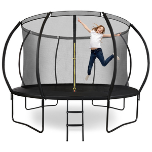 XXL záhradná trampolína pre deti HyperMotion - 366 cm 12FT - s rebríkom a vnútornou sieťou - pre dom a záhradu - max 150 kg