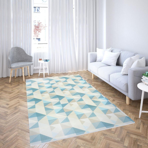 Obojstranná skladacia penová podložka 180 x 120 x 1 cm - Kozmos/geometrické trojuholníky