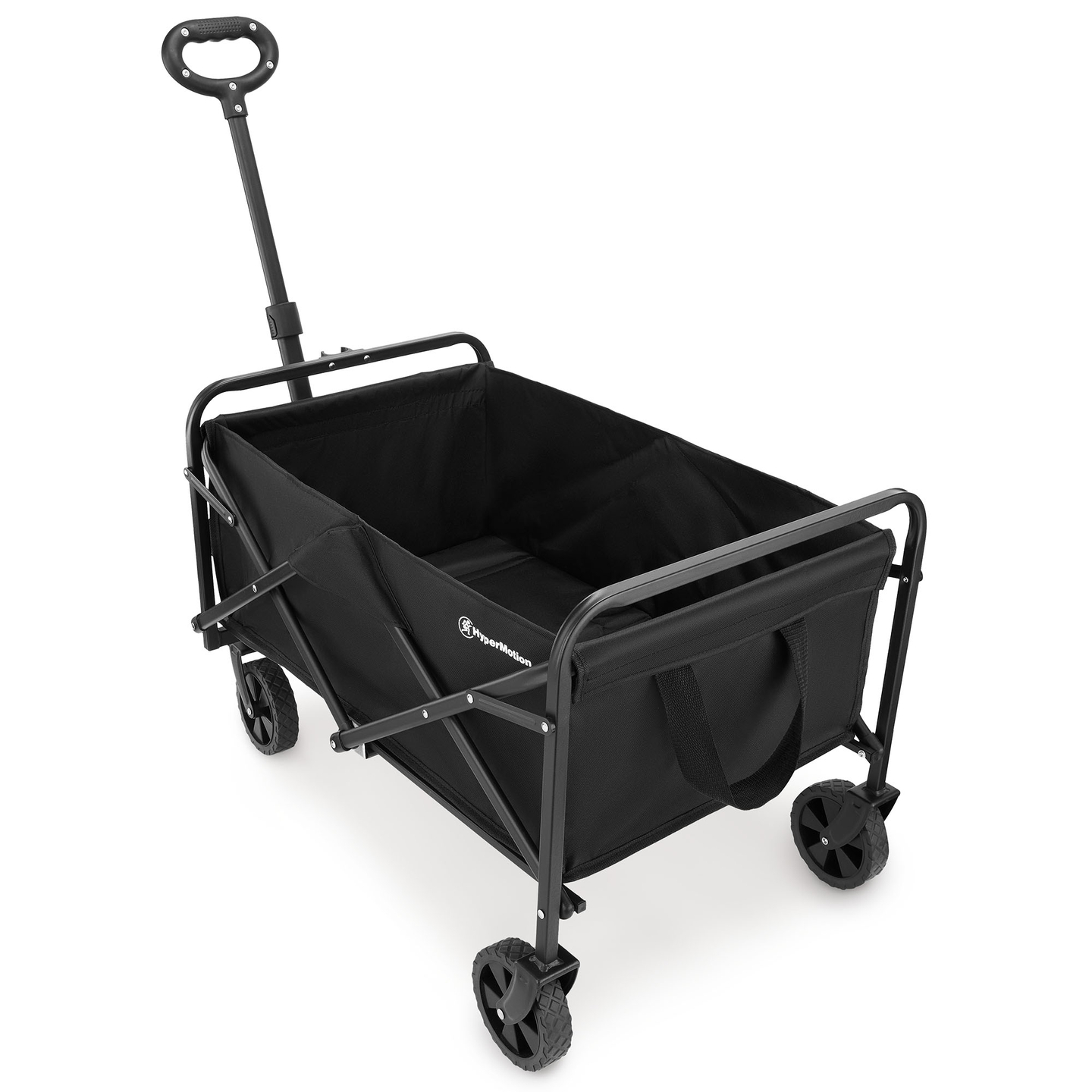 Skladací plážový vozík HyperMotion - čierny, 80 kg