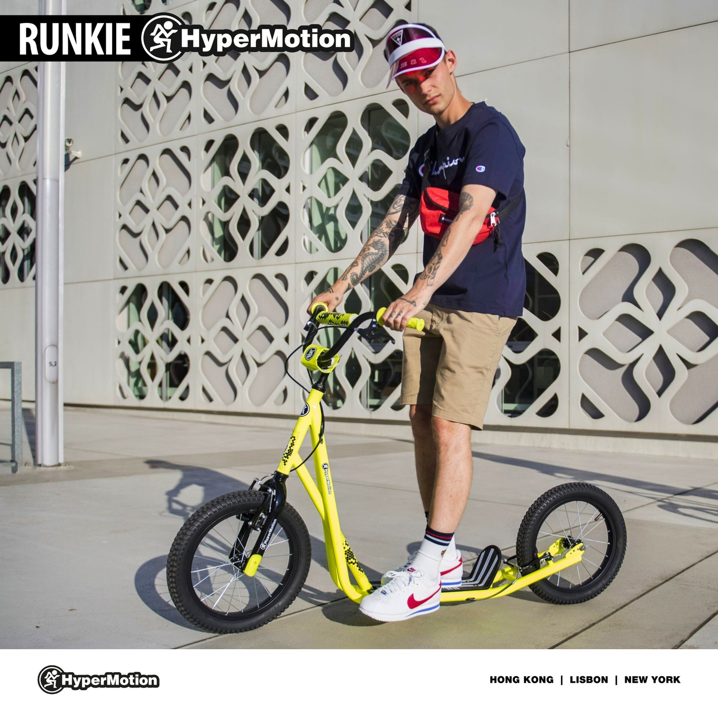 Mestská kolobežka Hypermotion RUNKIE so 16'' (40 cm) nafukovacími kolesami