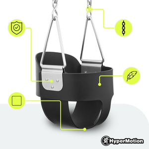 Reťazová hojdačka pre batoľatá HyperMotion s vysokým operadlom
