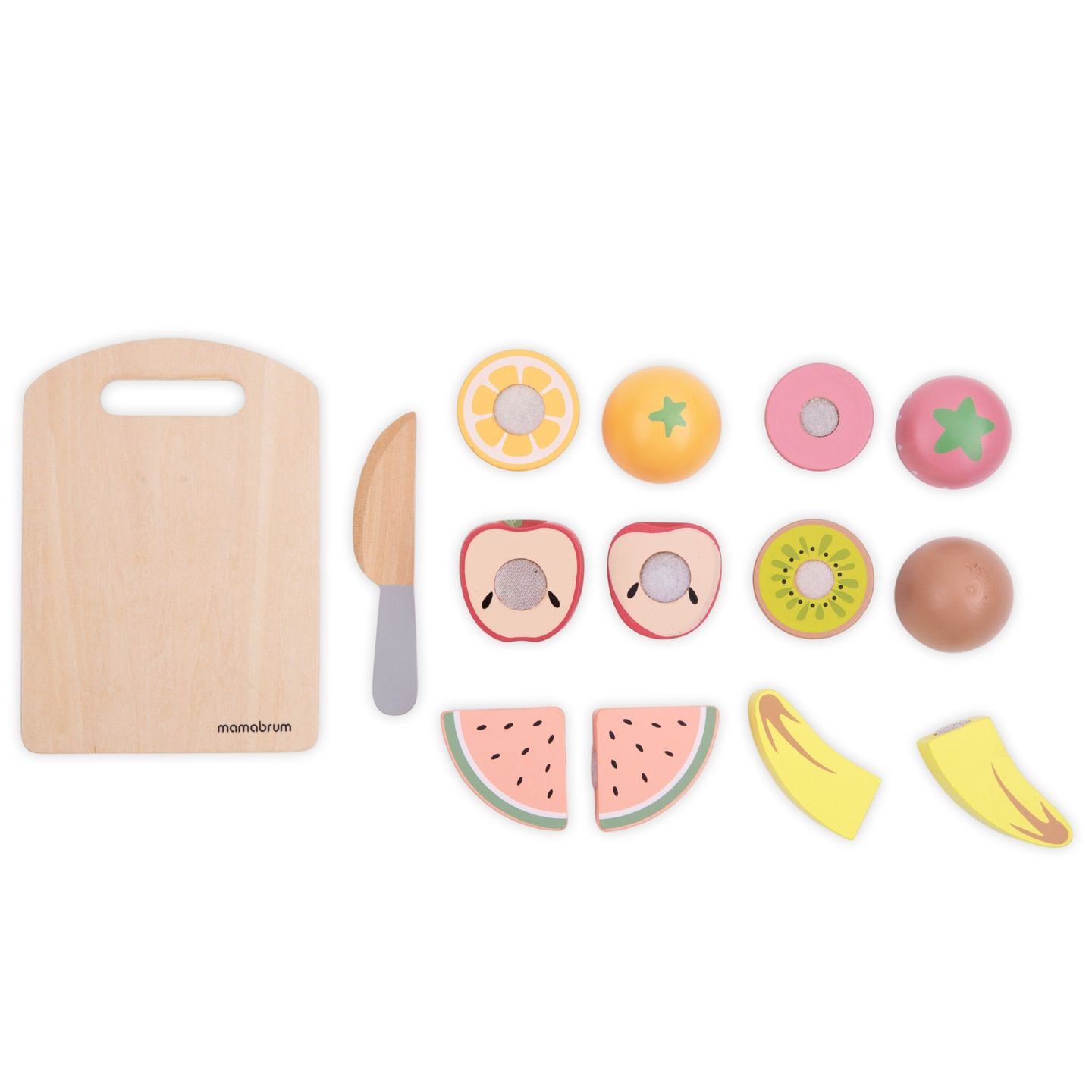 Drevené krájanie ovocia - sada
