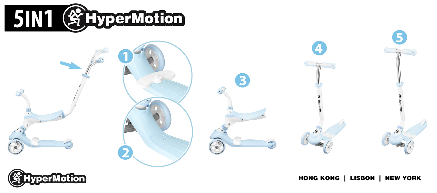 Balančný skúter 5in1 HyperMotion - modrý