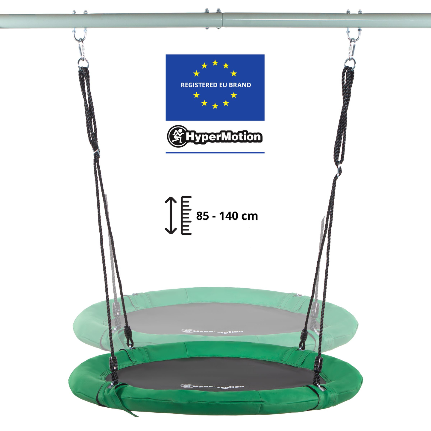 Záhradná hojdačka typu bocianie hniezdo s rámom a lanami