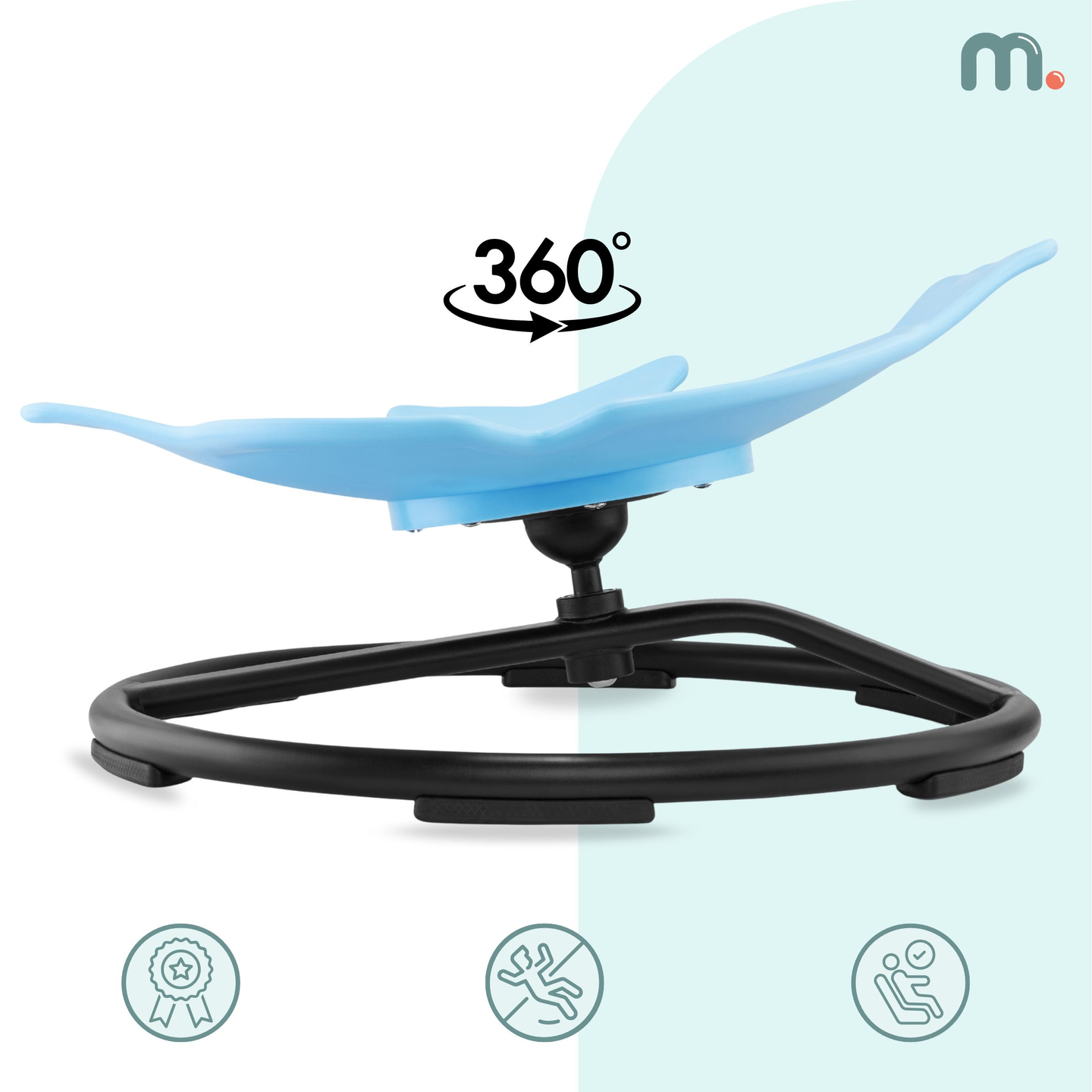 Mini kolotoč pre deti Ryba - modrý