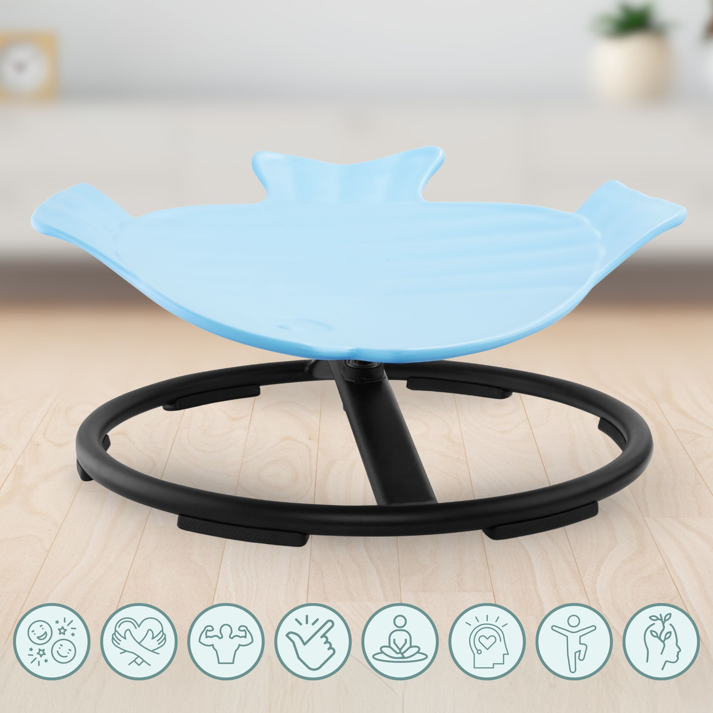 Mini kolotoč pre deti Ryba - modrý