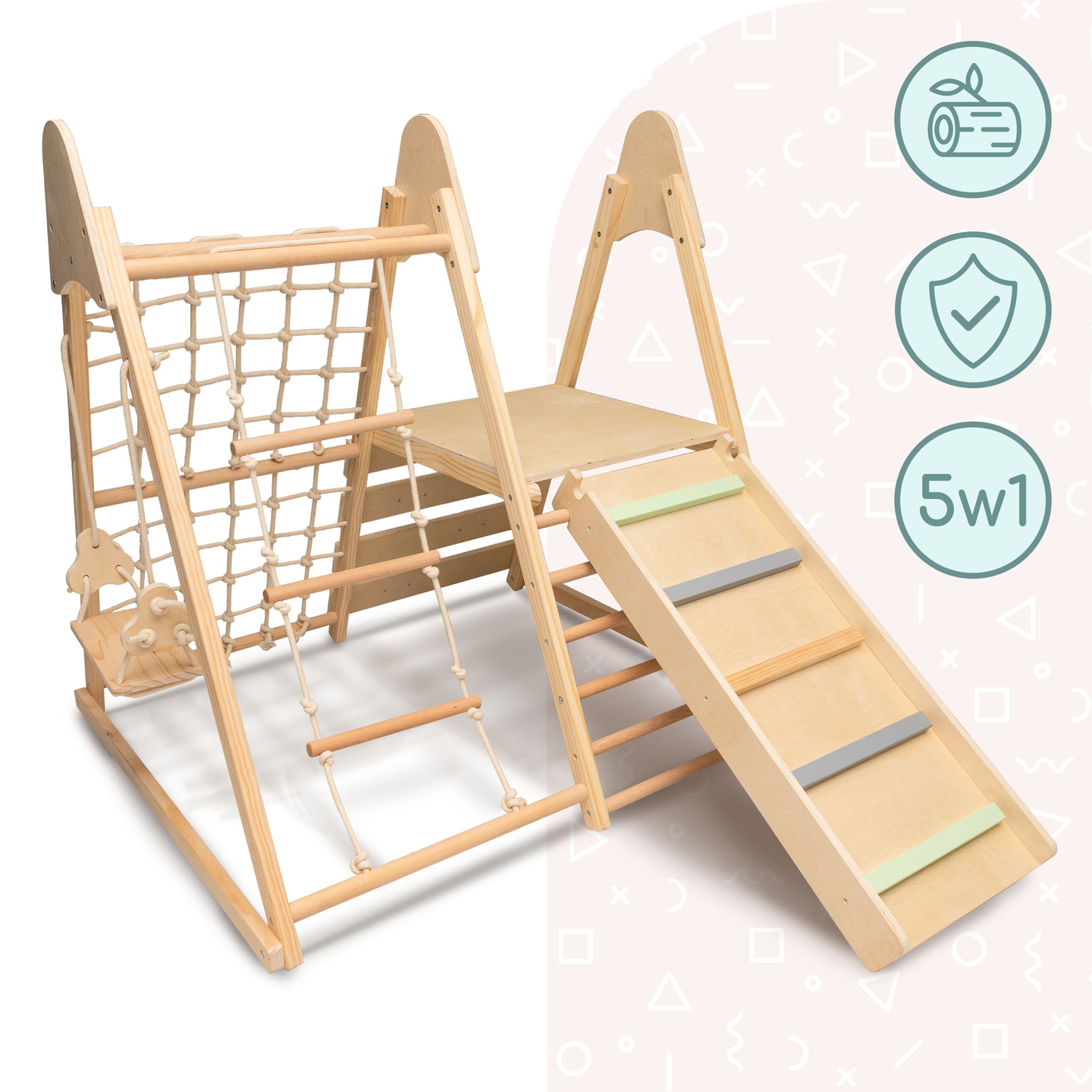 Drevené domáce ihrisko XL 5v1