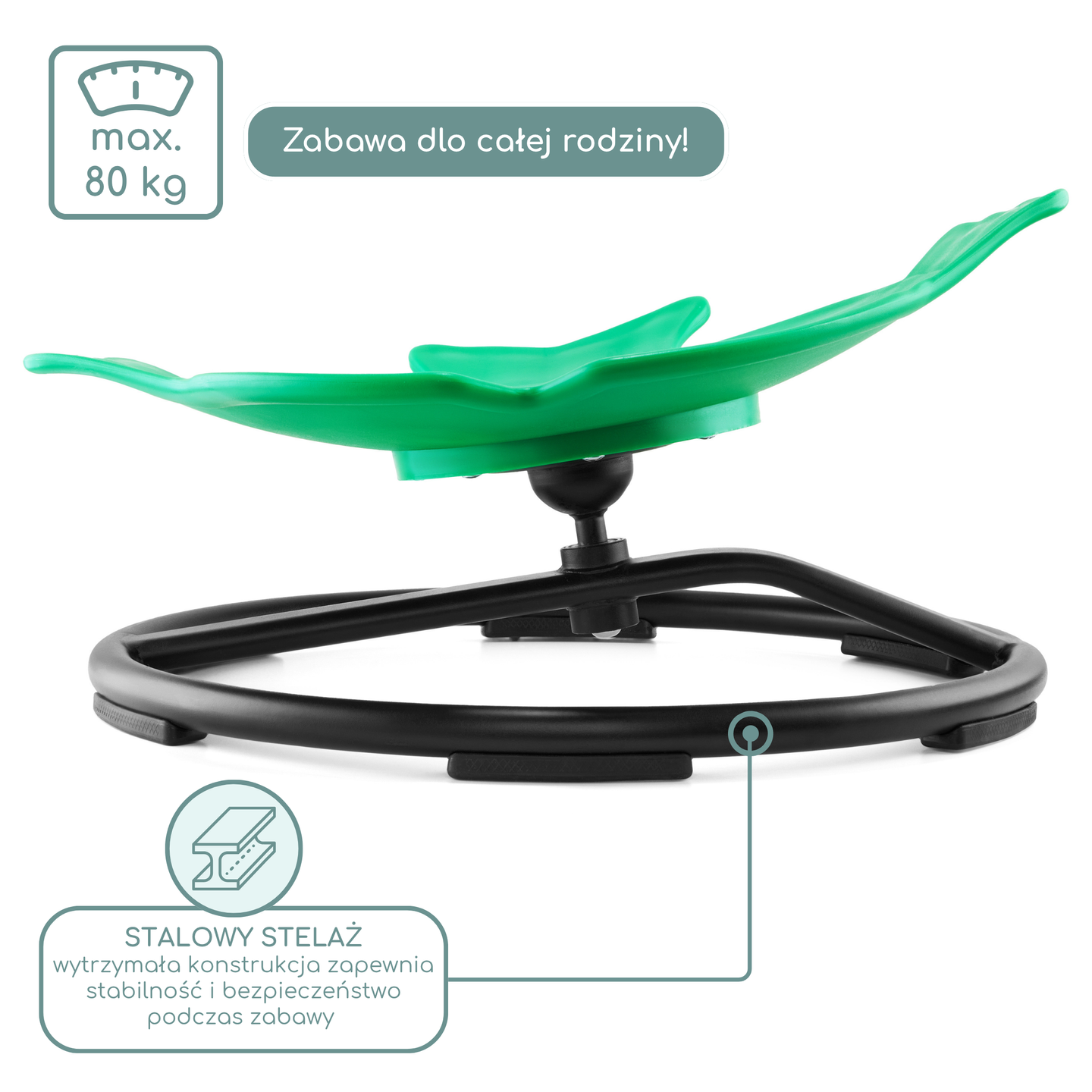 Mini detský kolotoč Ryba - zelená farba