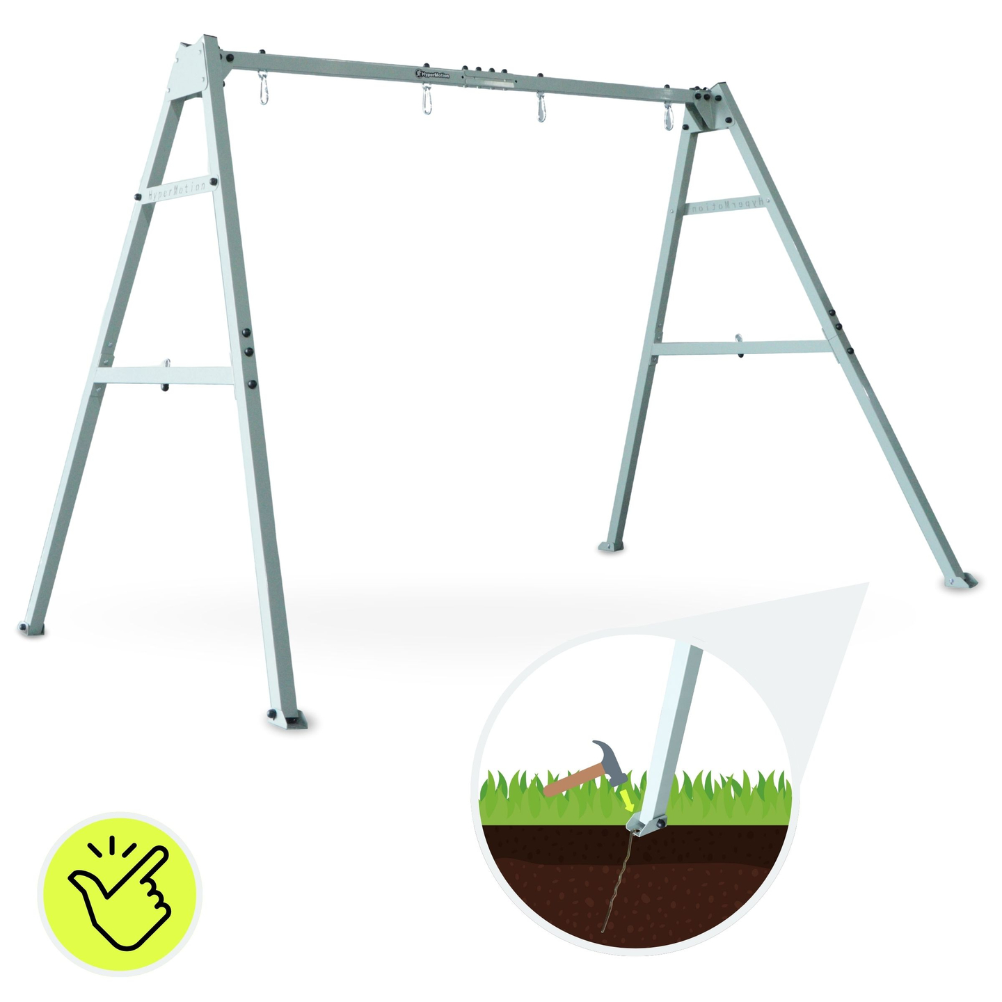 Oceľový rám pre záhradnú hojdačku alebo hojdaciu sieť