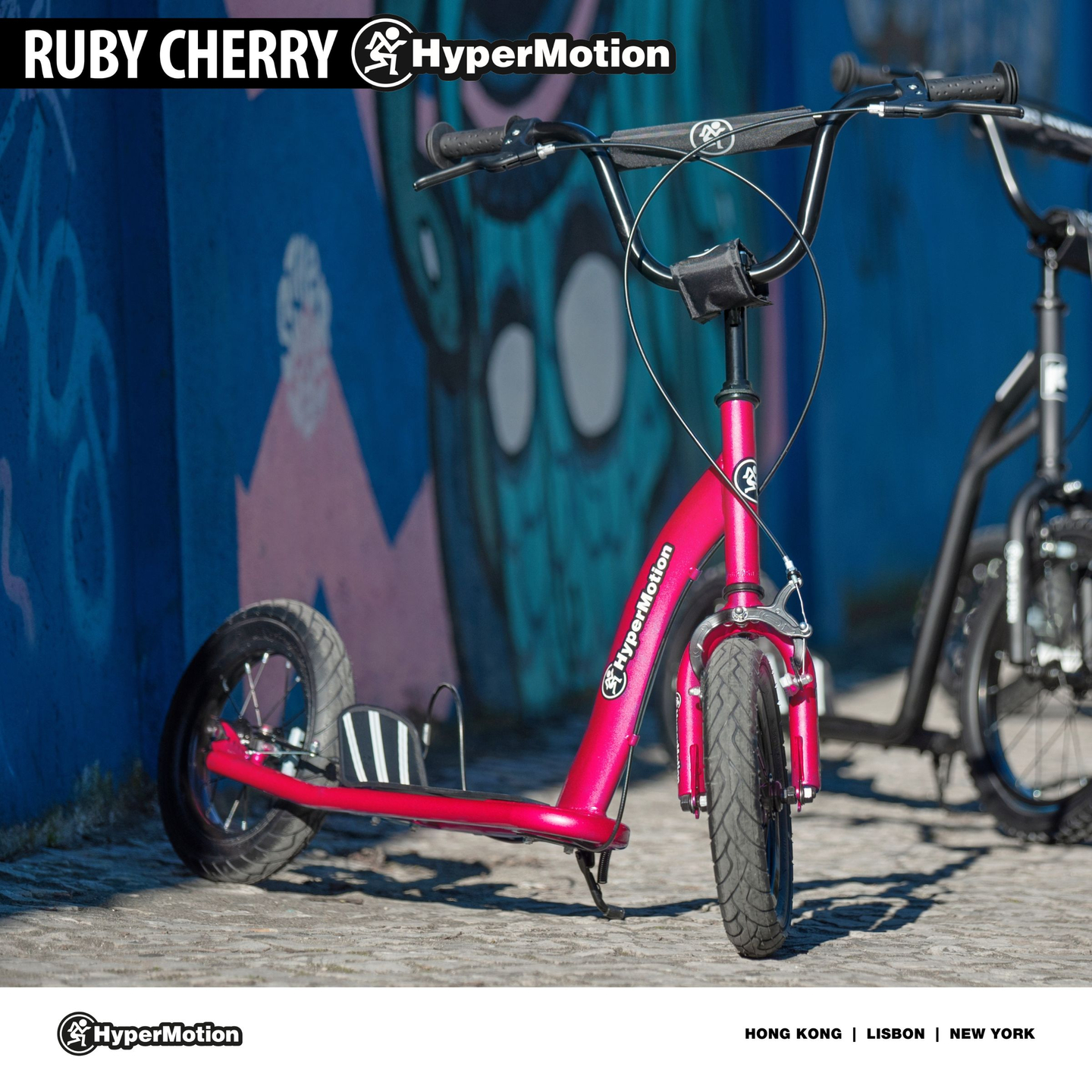 Kolobežka HyperMotion RUBY 12 (30 cm nafukovacie kolesá) - fuchsiová/purpurová