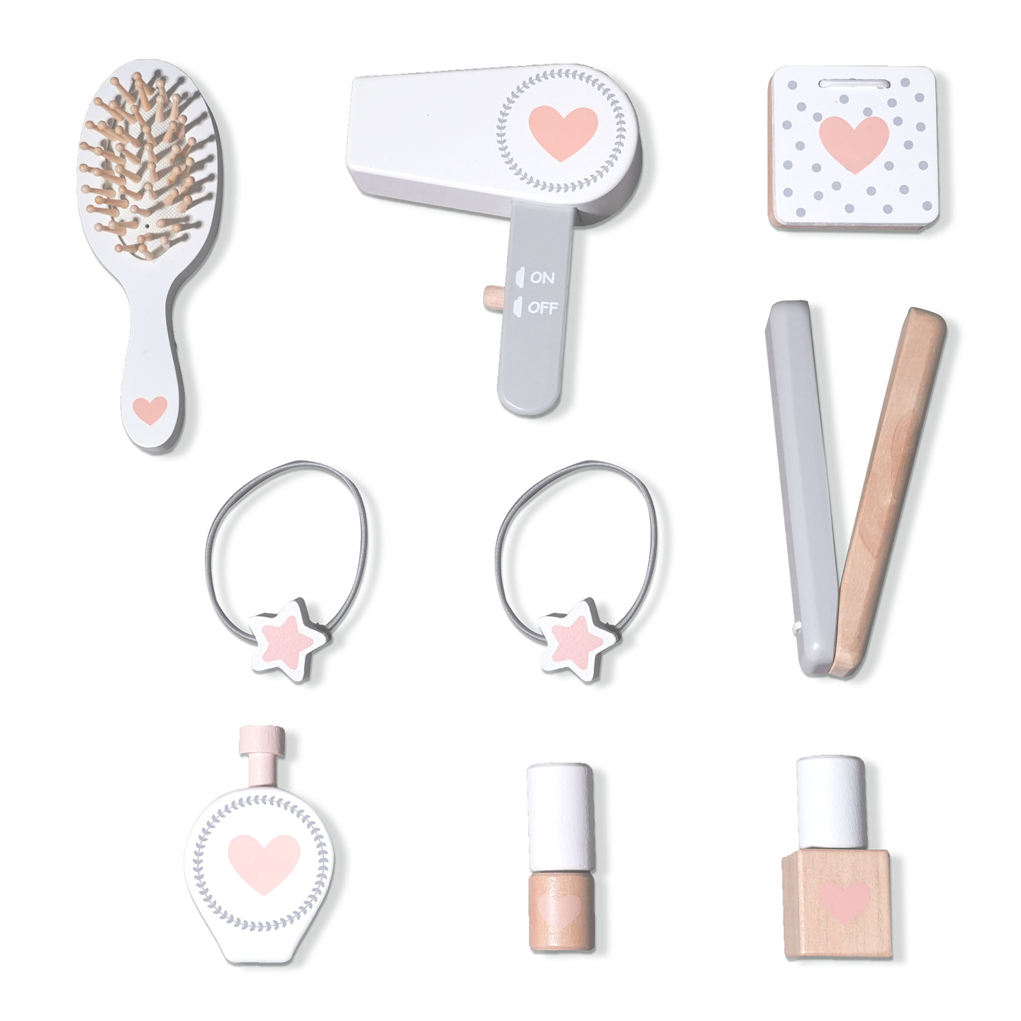 Drevený detský toaletný stolík so stoličkou, príslušenstvom a LED osvetlením