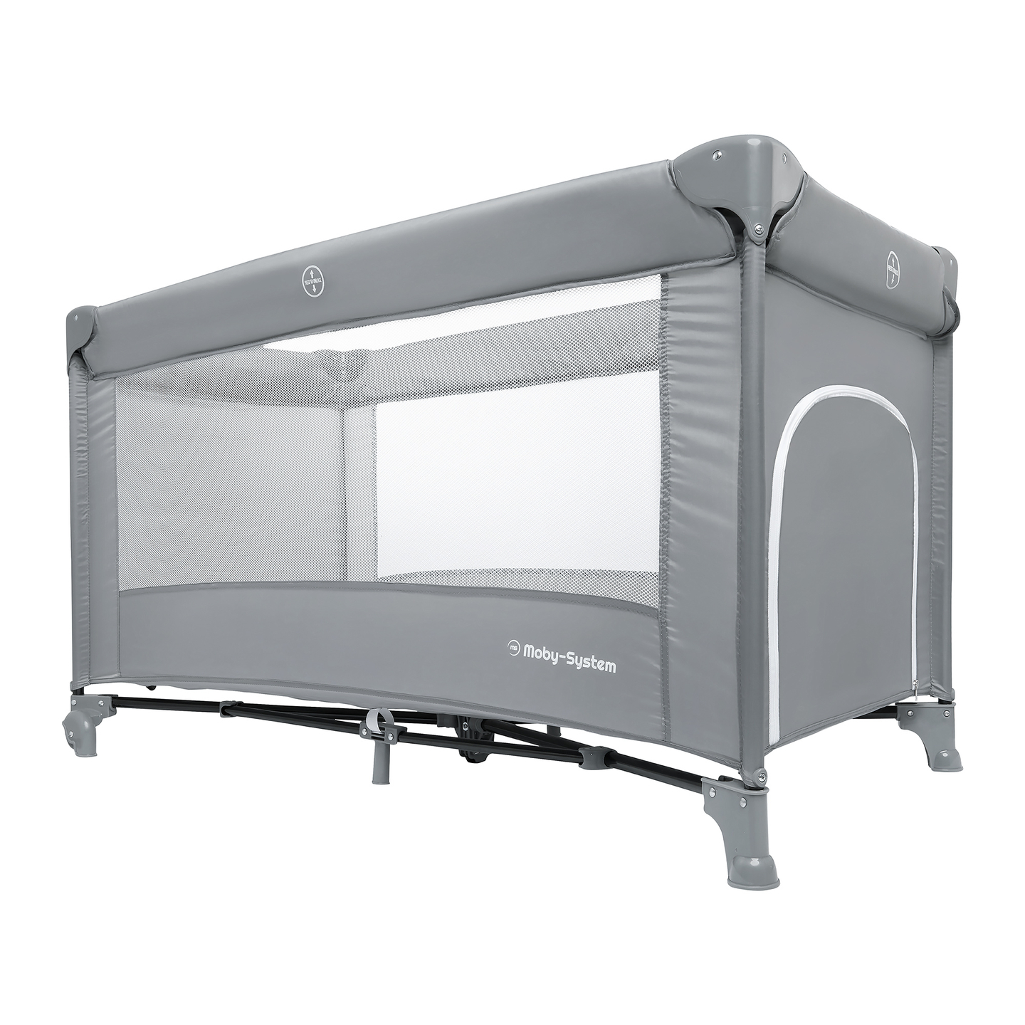 Cestovná postieľka Happy Traveller BASIC - sivá