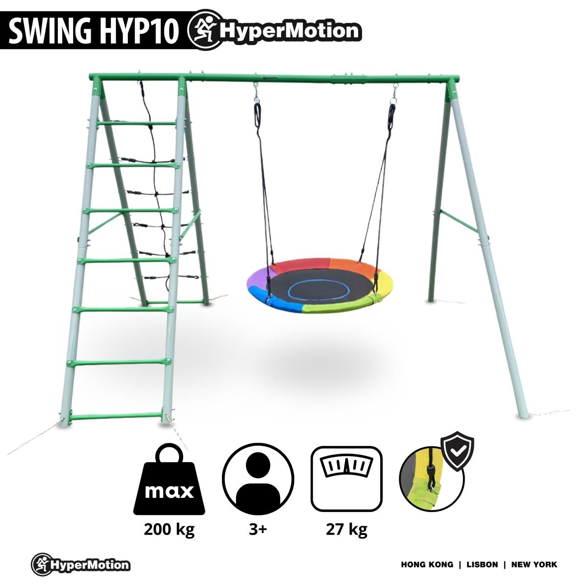 XL záhradné ihrisko pre deti s hojdačkou bocianie hniezdo, rebríkom a sieťou na šplhanie