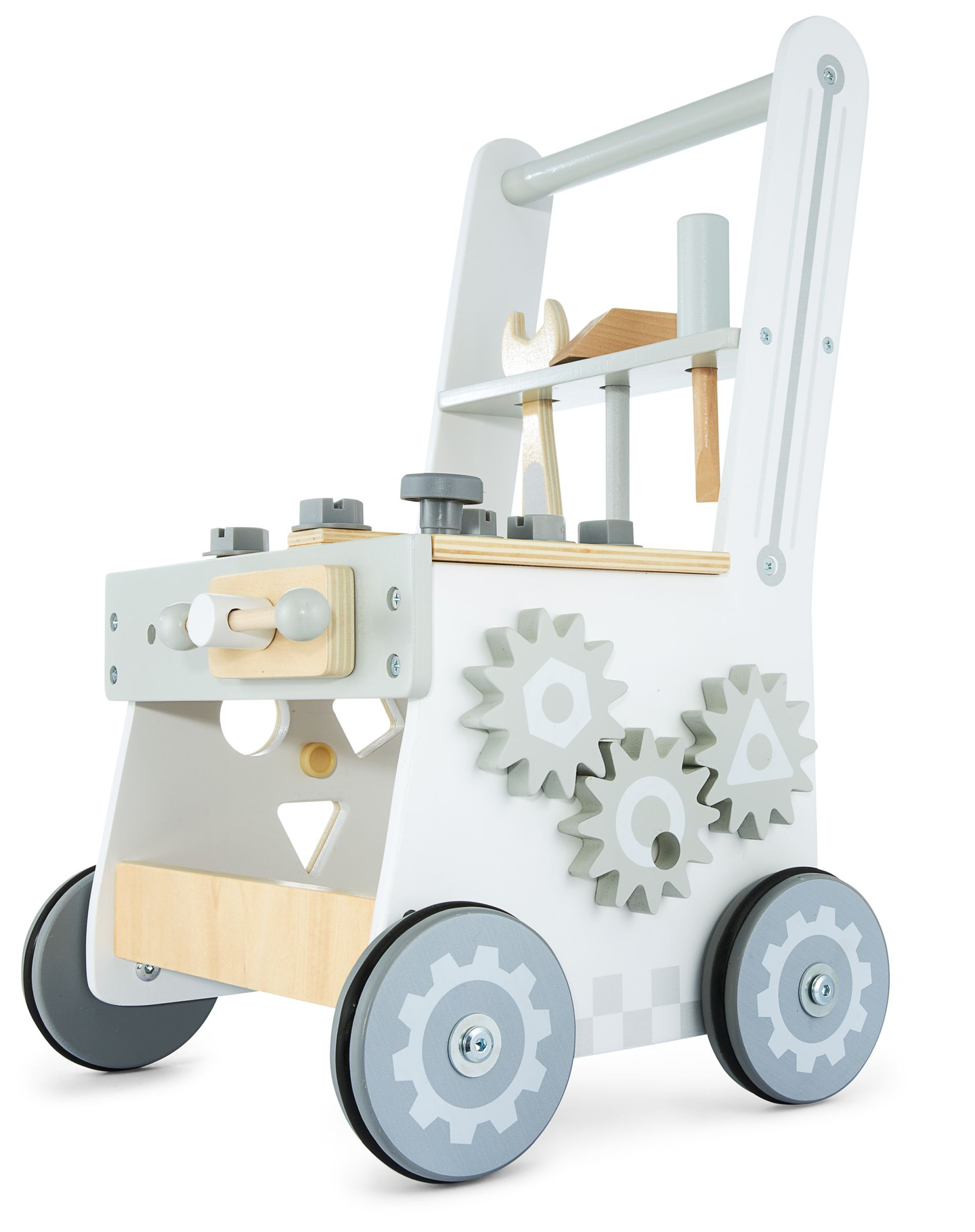 Drevené chodítko 3 v 1, tlačiareň + dielňa - 47 prvkov