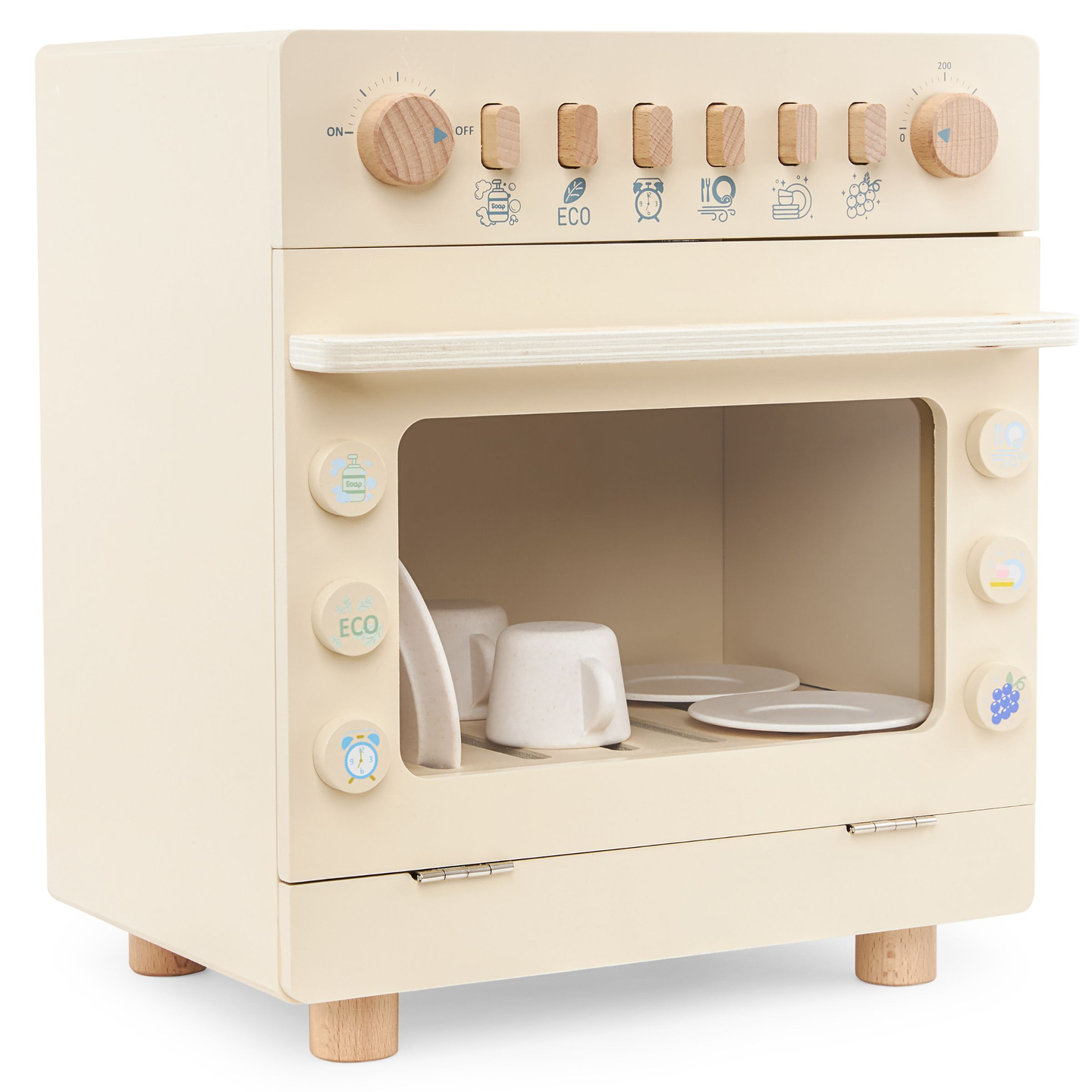 Drevená umývačka riadu s príslušenstvom