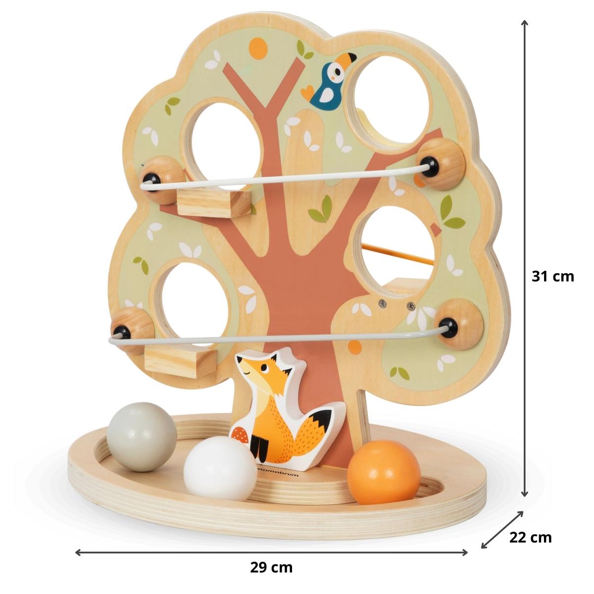 Drevená guľôčková šmýkačka - Zelený strom