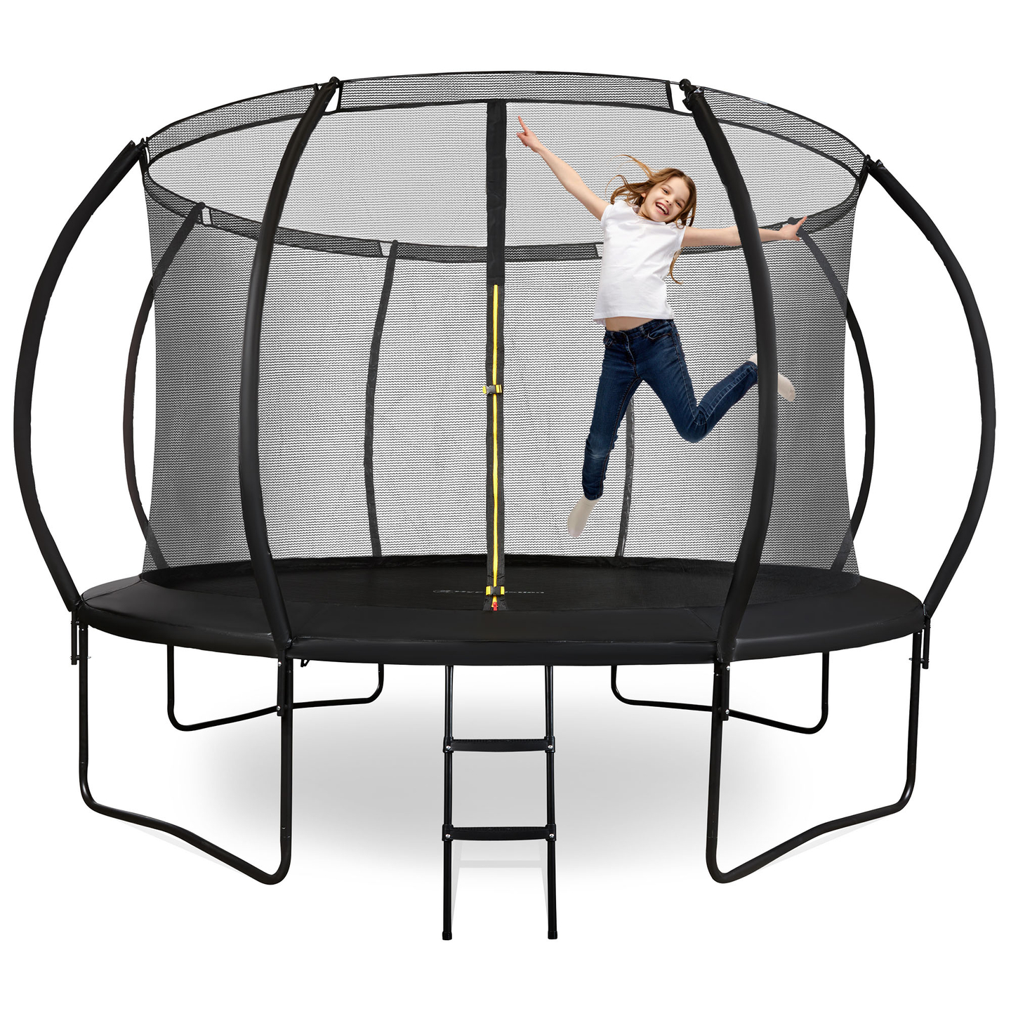 XXL záhradná trampolína pre deti HyperMotion - 366 cm 12FT - s rebríkom a vnútornou sieťou - pre dom a záhradu - max 150 kg