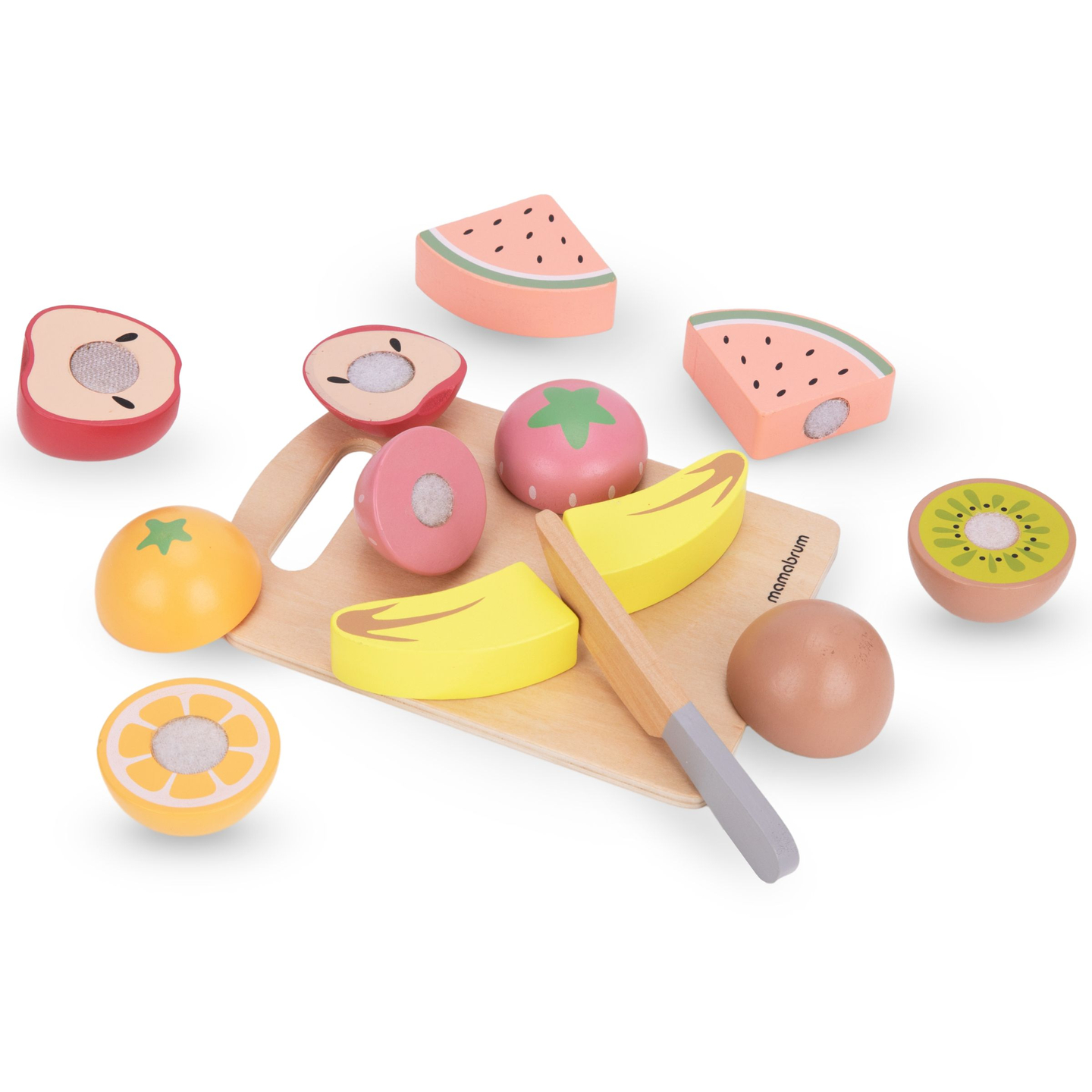 Drevené krájanie ovocia - sada